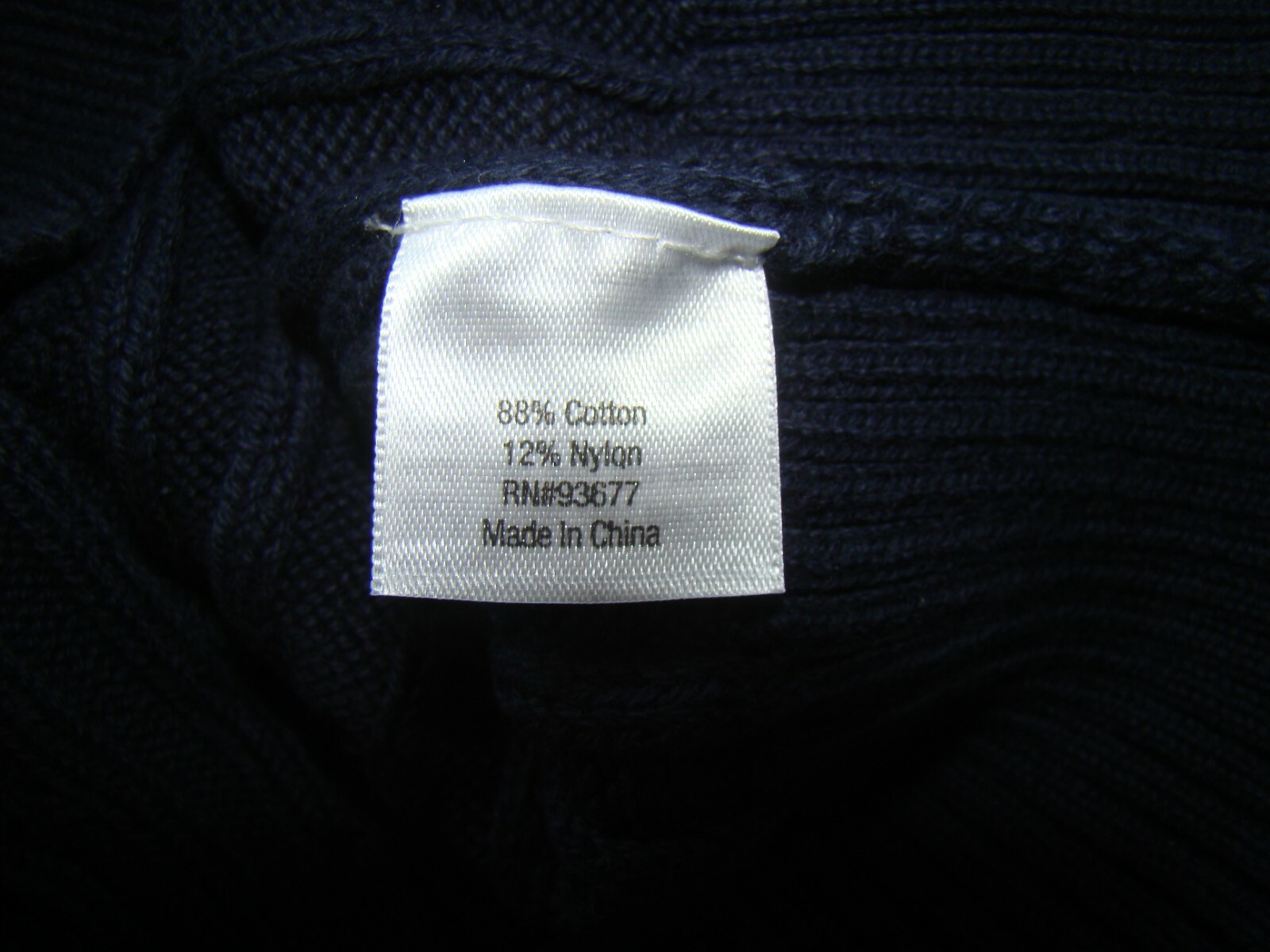 St Johns Bay Boys Size M Navy Blue Long Sleeve Dressy Crew Cable Neck Sweater