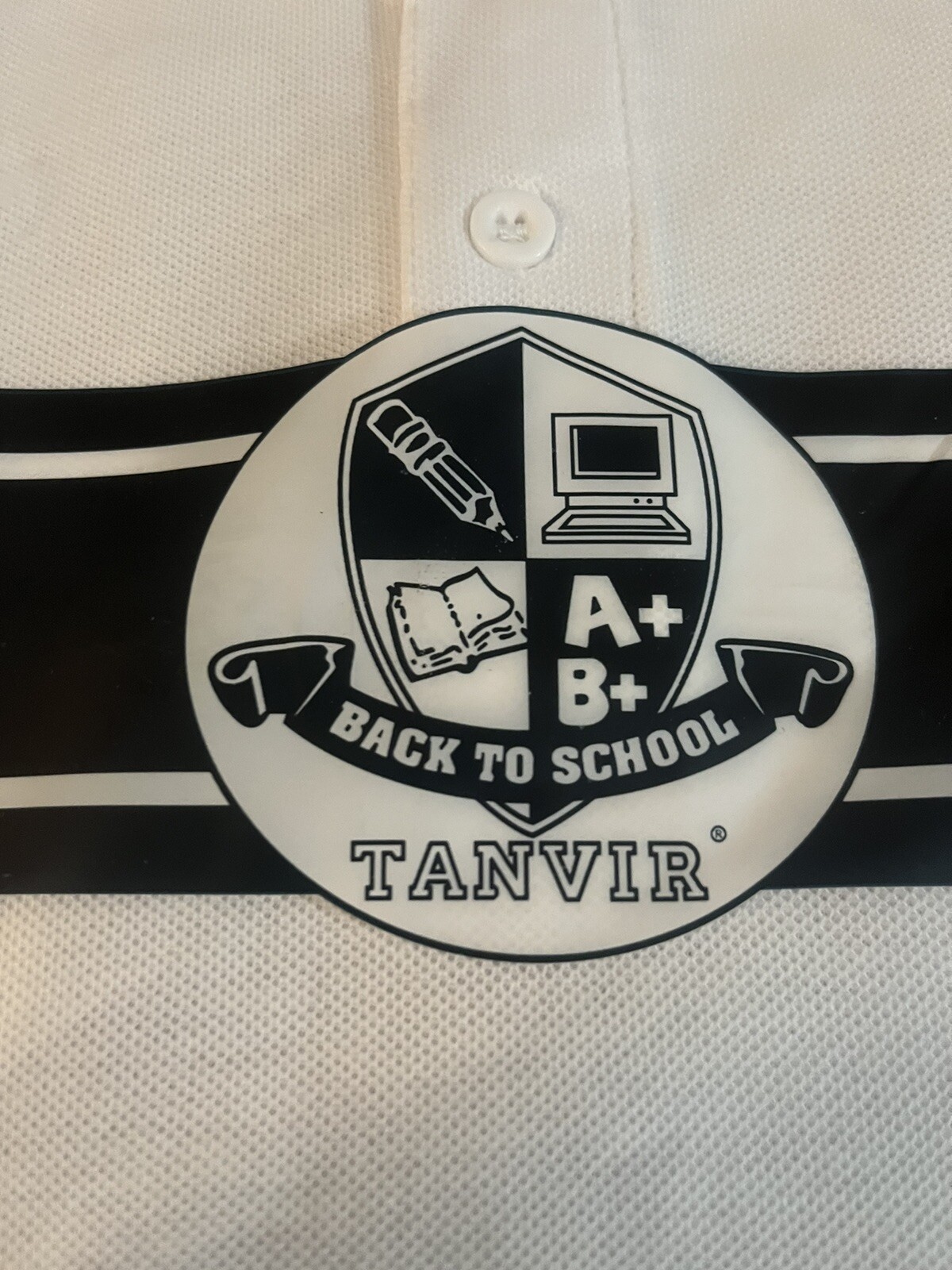 white polo children’s uniform shirts size 18