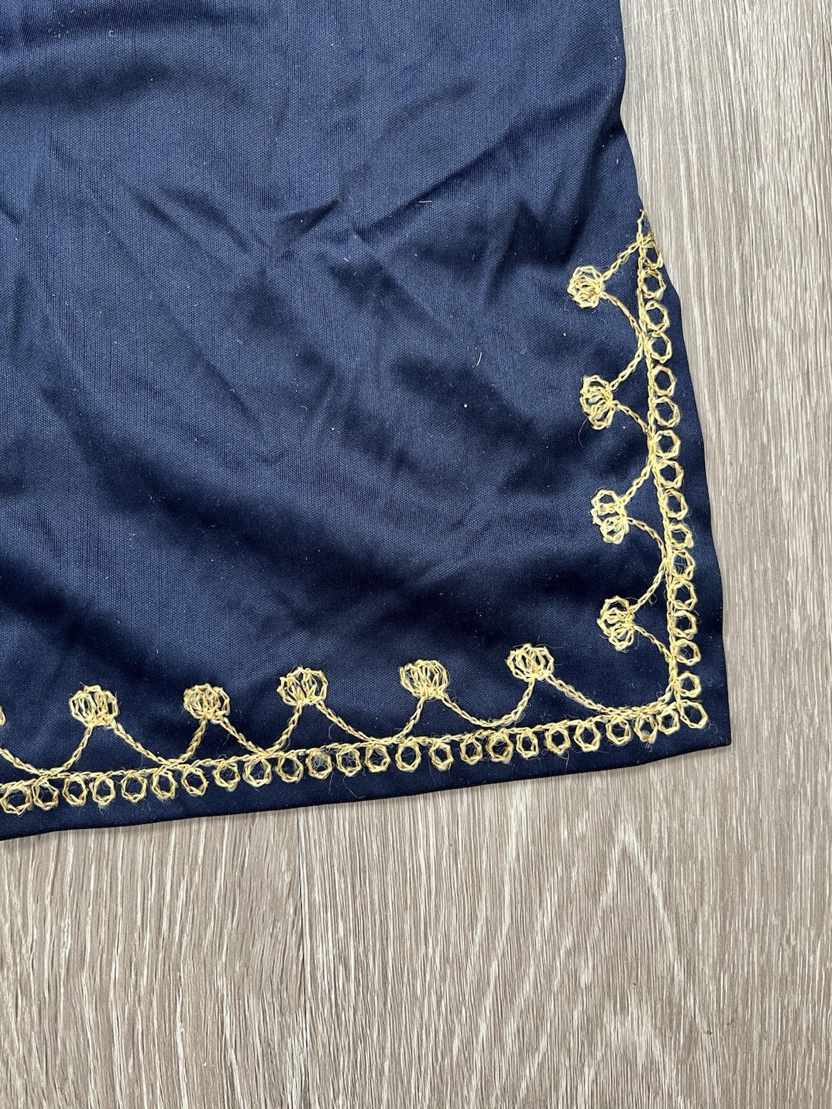 Saoud Bros Young Boys Navy Blue Kaftan Gold Embroidery Age 4-6 year Old