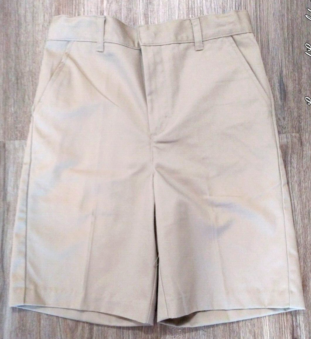 NEW School Uniform Shorts Boys Size 10 Khaki Adjustable Waist Band Unisex