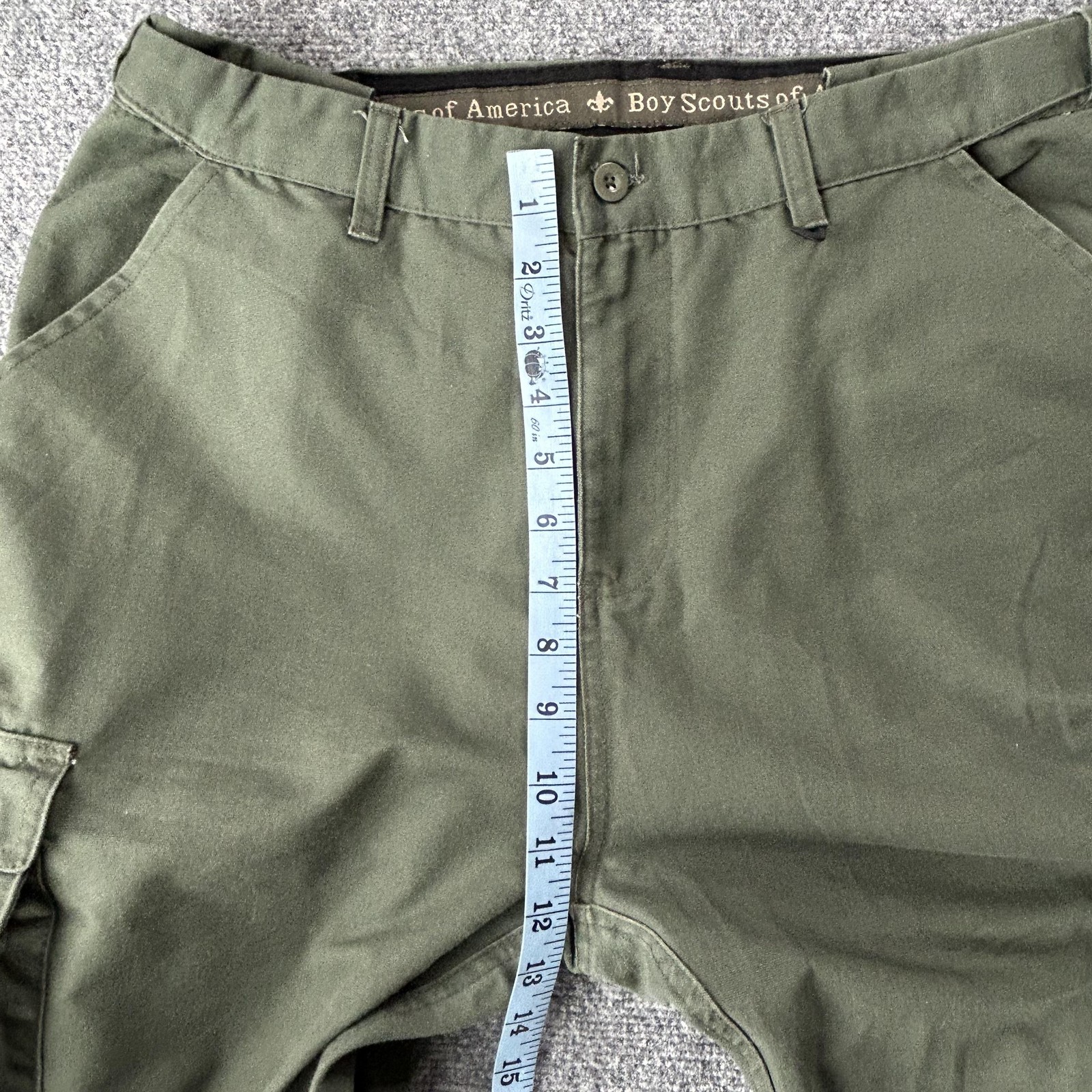 Boy Scouts Of America Pants Youth 34 Green Convertible Cargo Unhemmed