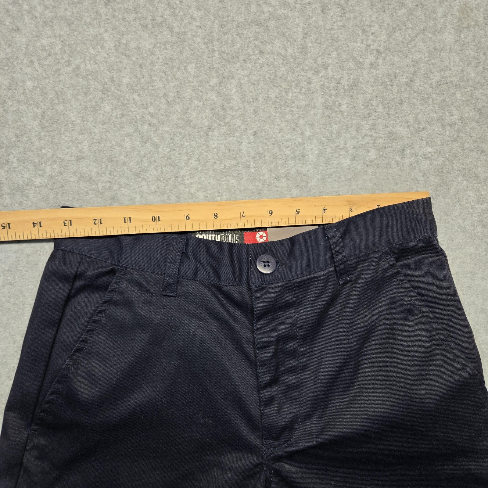 Southpole Uniform Pants Boys 10 Navy Blue Twill School Straight Leg Flat Front