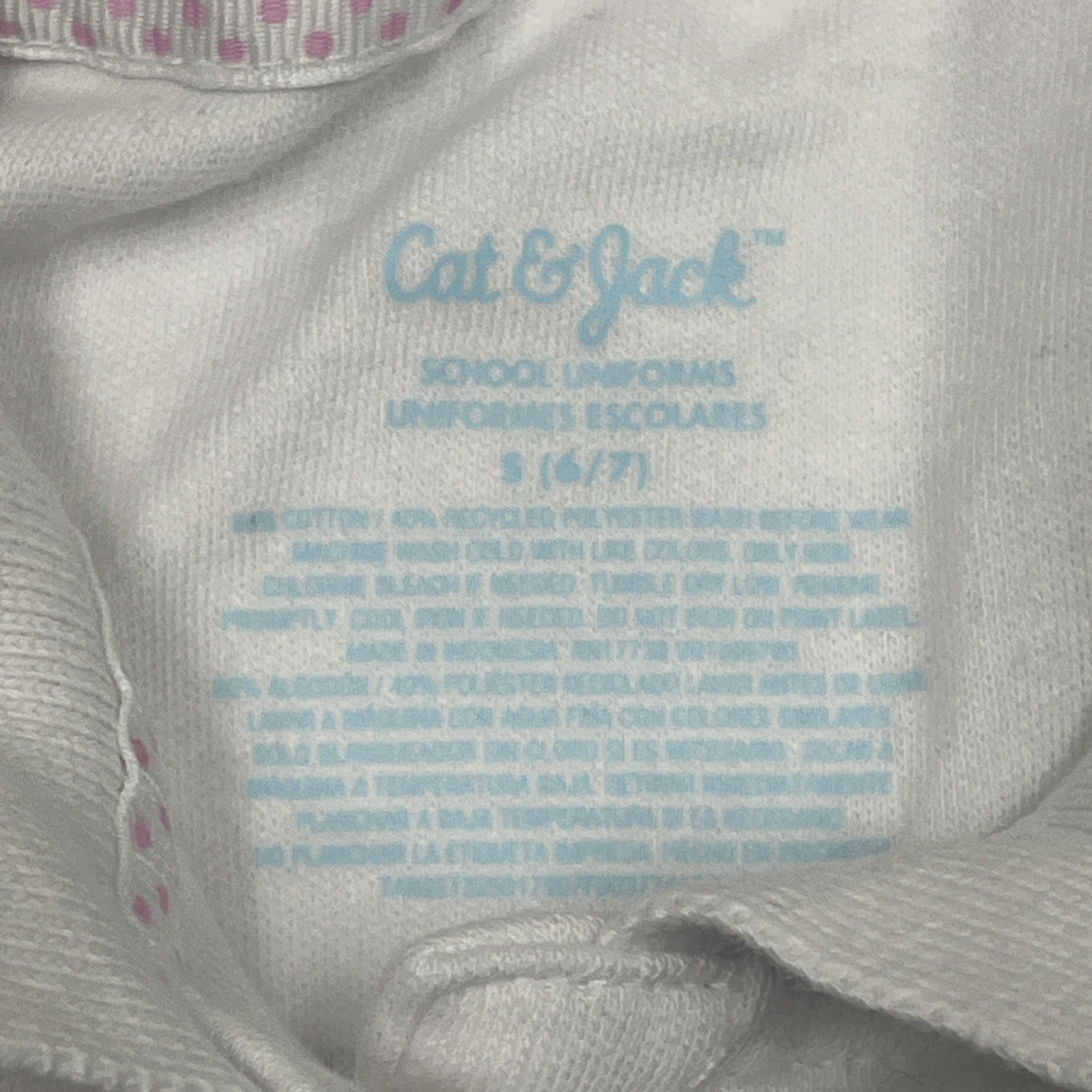 Lot of 3 Childrens Polo Shirts School Uniforms Sizes 6/7 and 7/8 Cat&Jack/Place