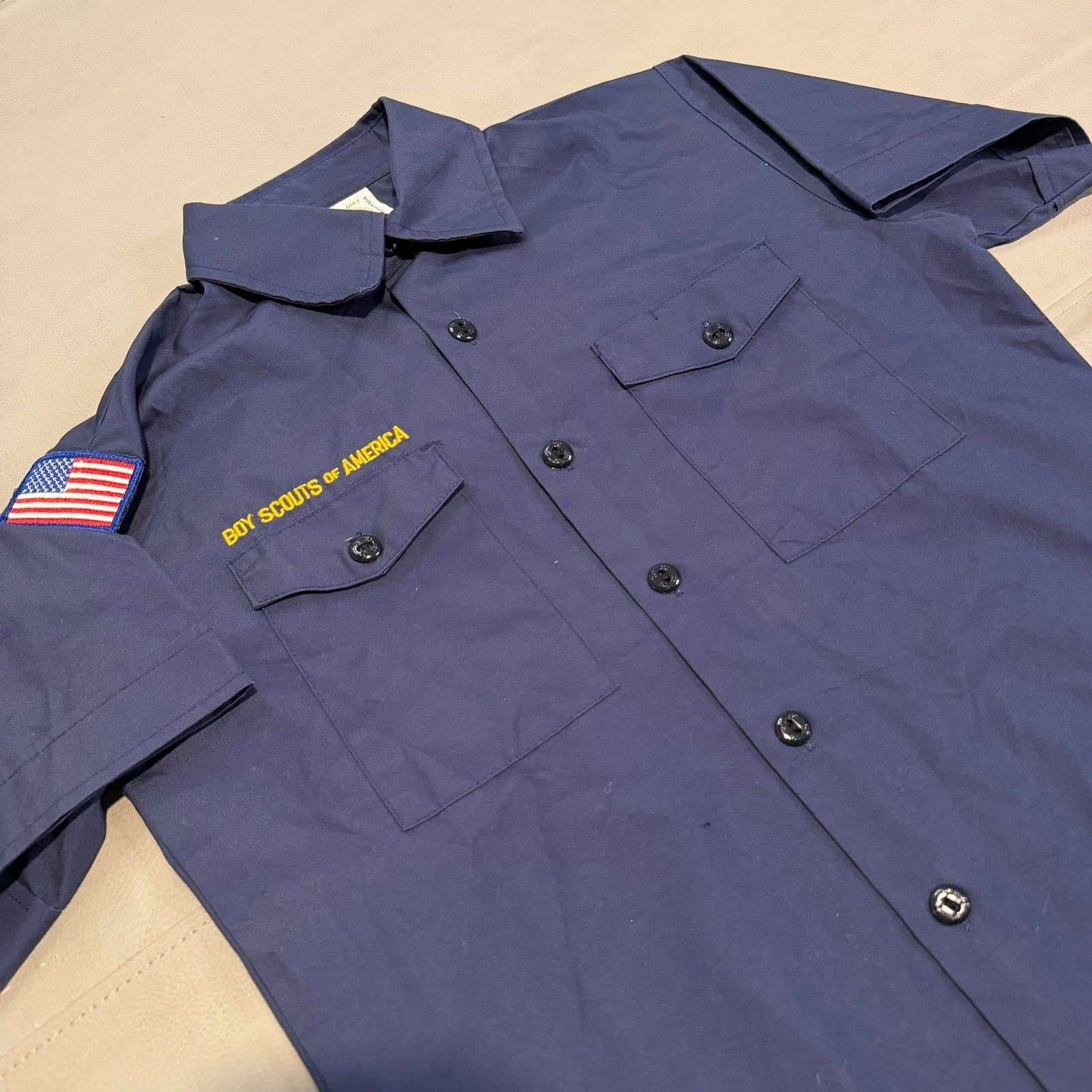 Boy Scouts of America Eagle Official Youth Shirt Navy Blank Uniform-L-6402