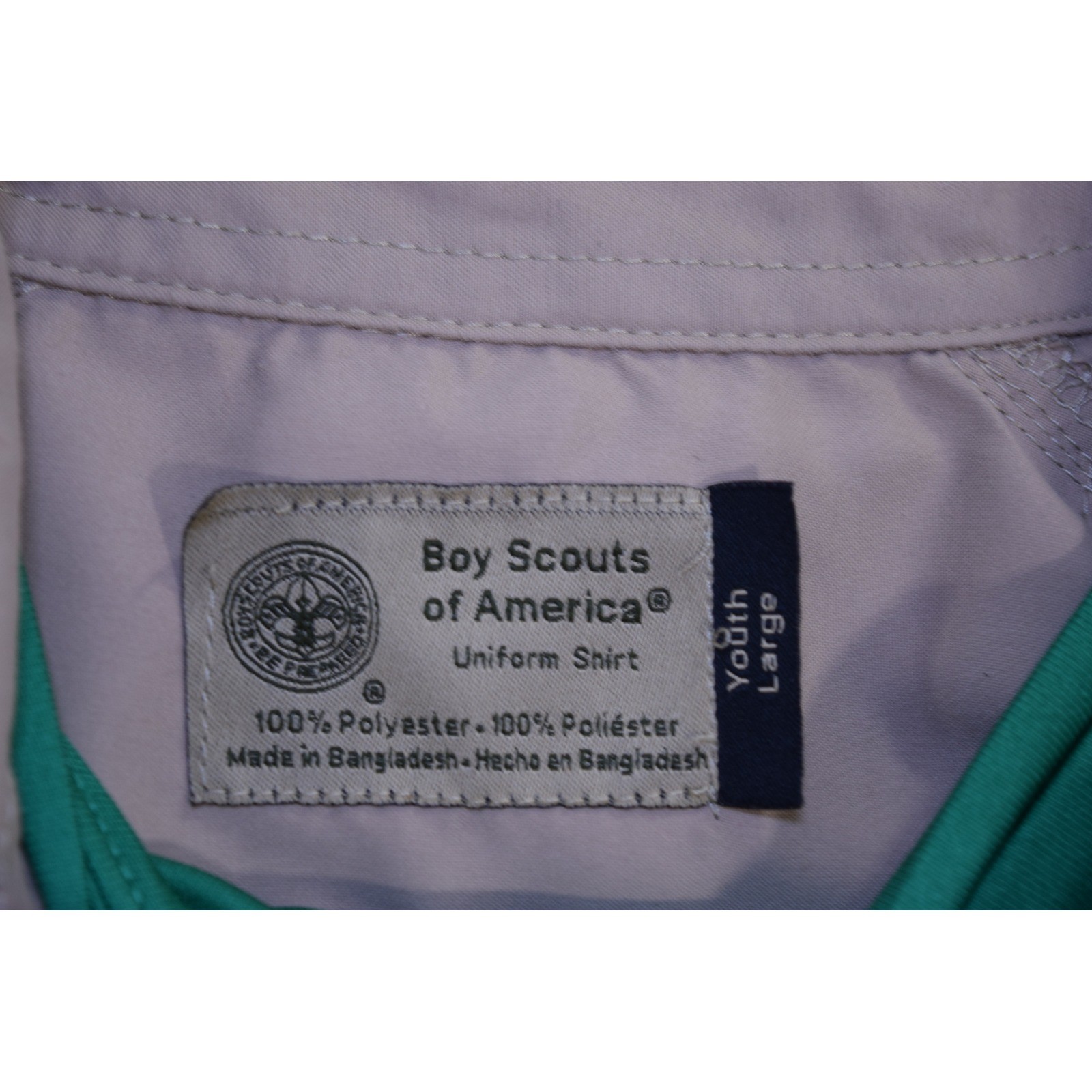 Boy Scout Official Uniform VENTED Shirt BOYS L + BONUS DC NCAC Webelos Quick Dry