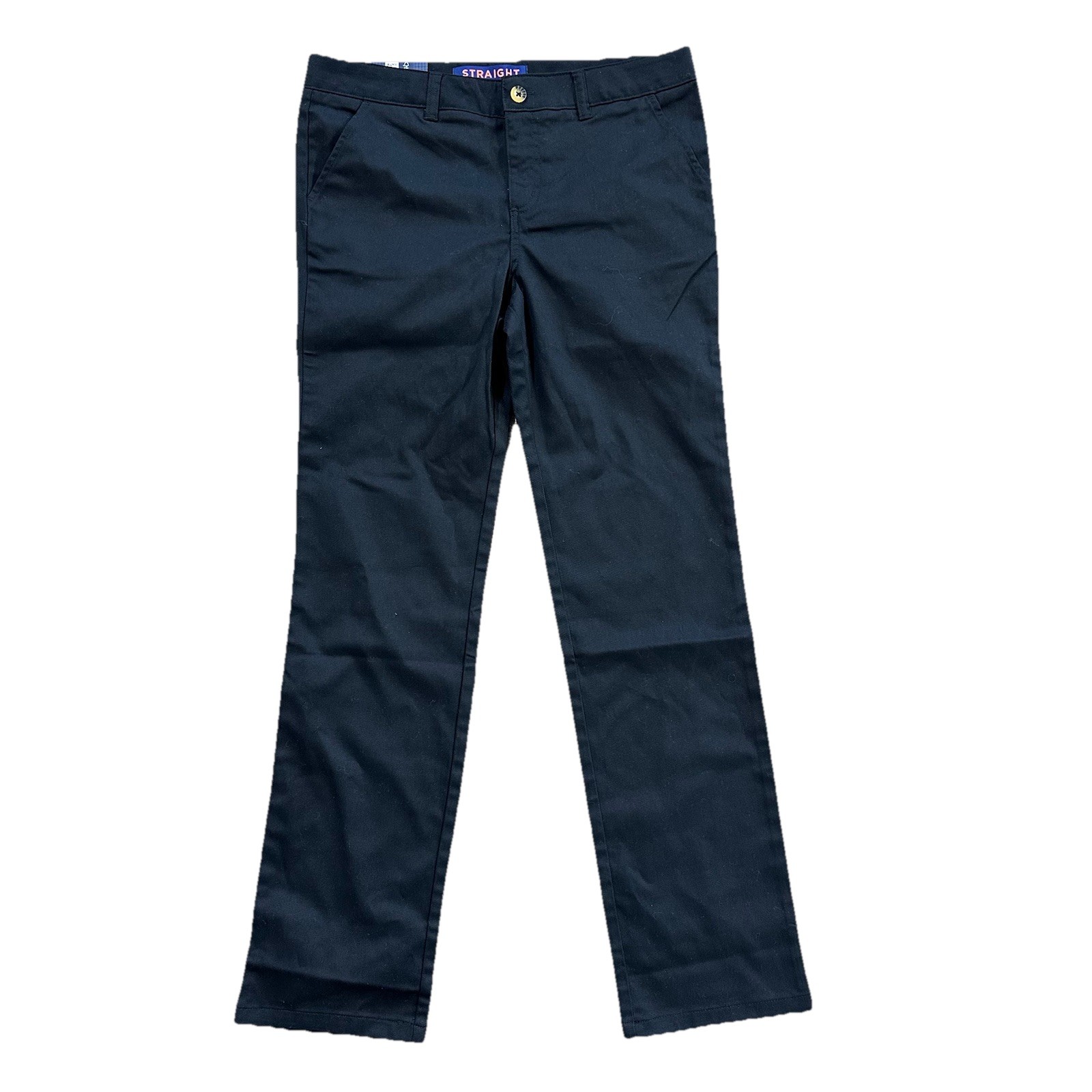 French Toast Boys Straight Fit School Uniform Pant Size 16 Black Chino Adjustabl