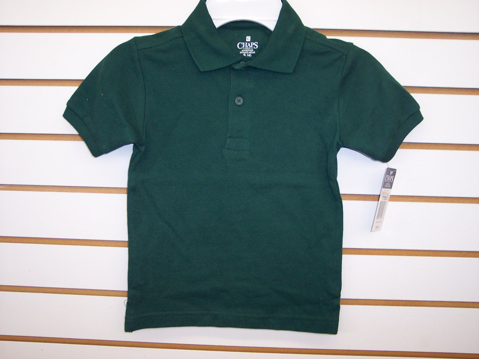 Boys Chaps $20 Uniform Burgundy or Hunter Green Polo Shirts Size S(4) – L(7)