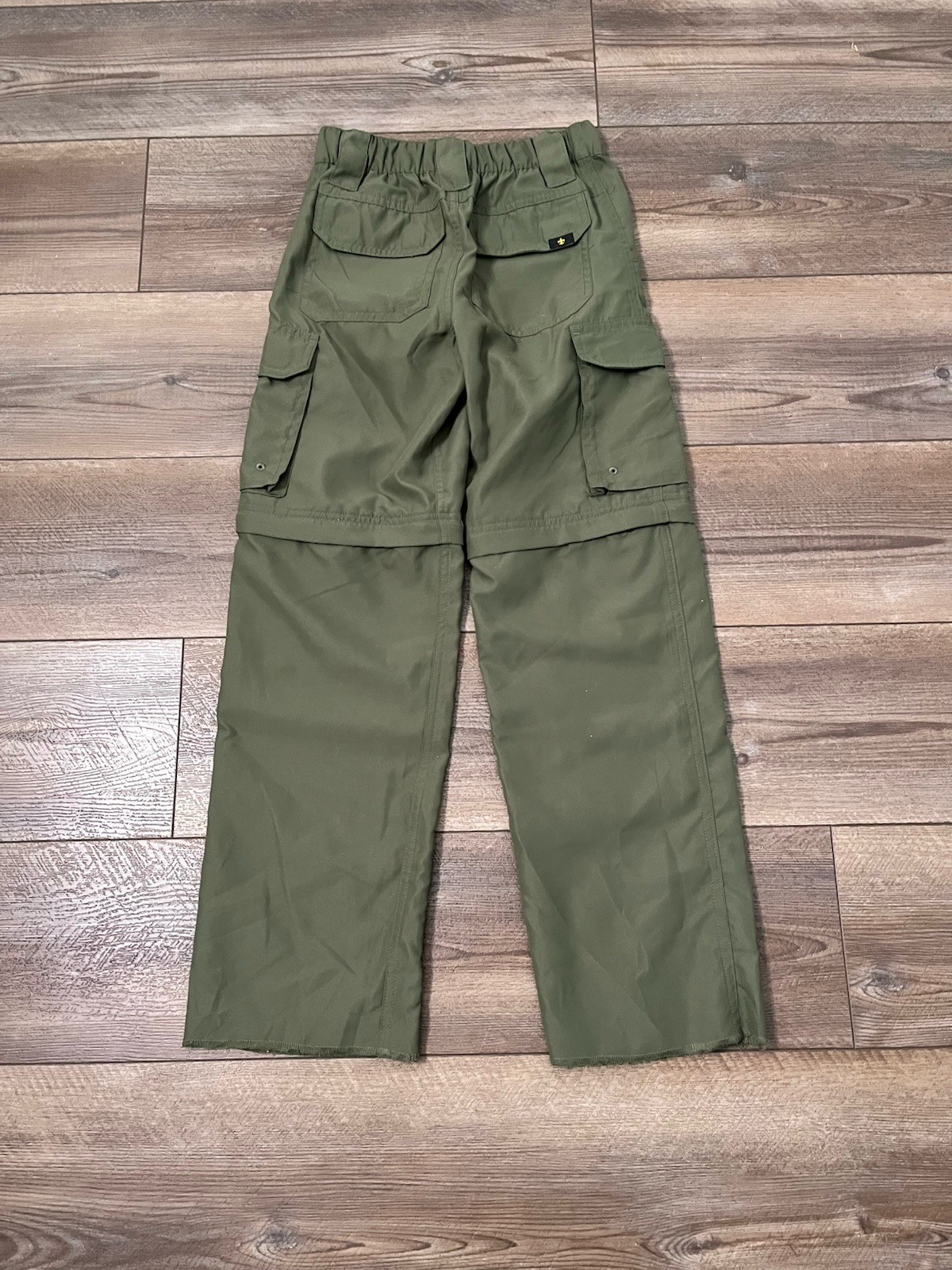 Boy Scouts Of America Boys YS Olive Green Uniform Cargo Convertible