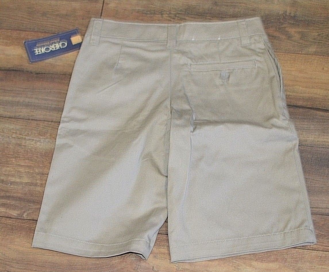 Cherokee Ultimate School Uniforms Tan Coffee Khaki Shorts Size 10 Boys Shorts