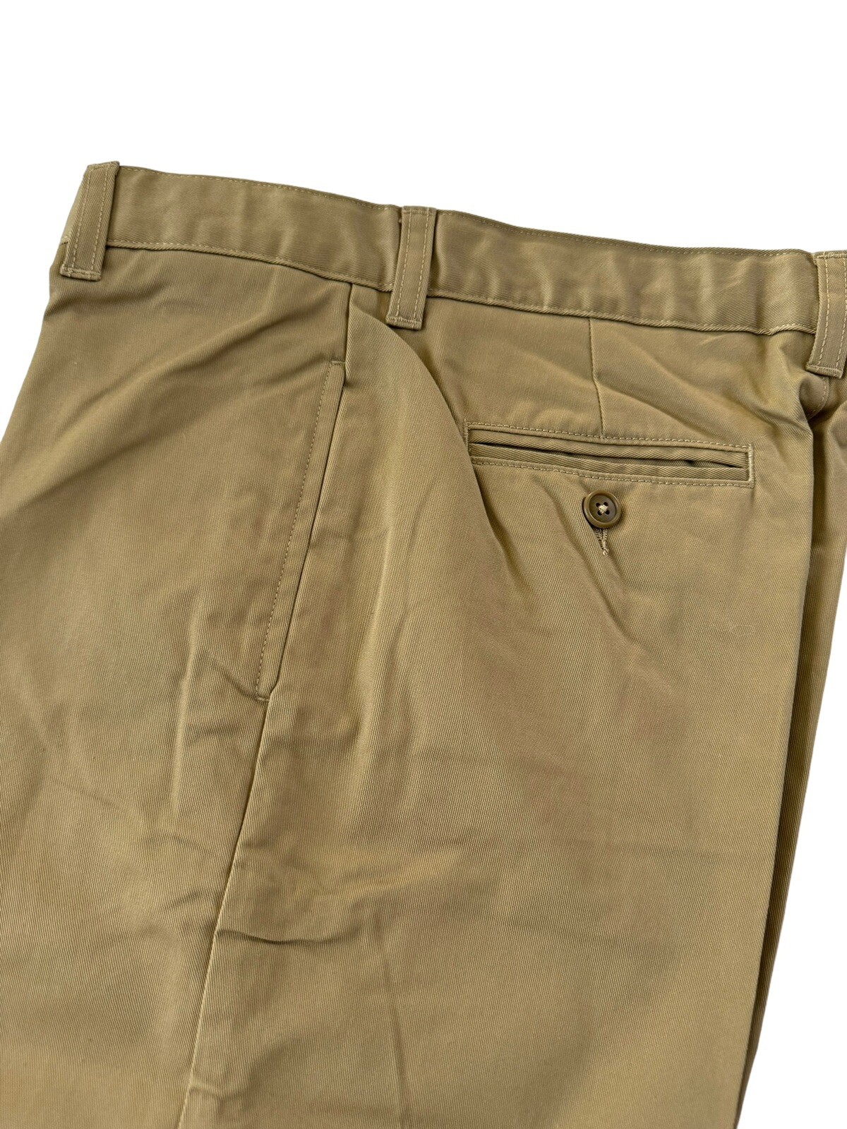 Lands End Boys Sz 20 15-16 YRS Khaki Chino Pants 33Wx32L” Iron Knee #3125