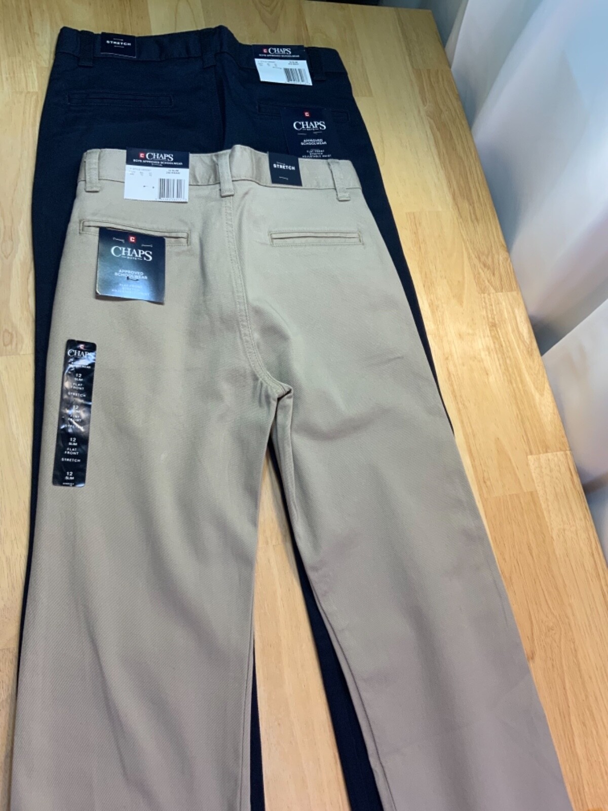 New Boy’s Chaps Approved Schoolwear Flat Front & Stretch Pants*