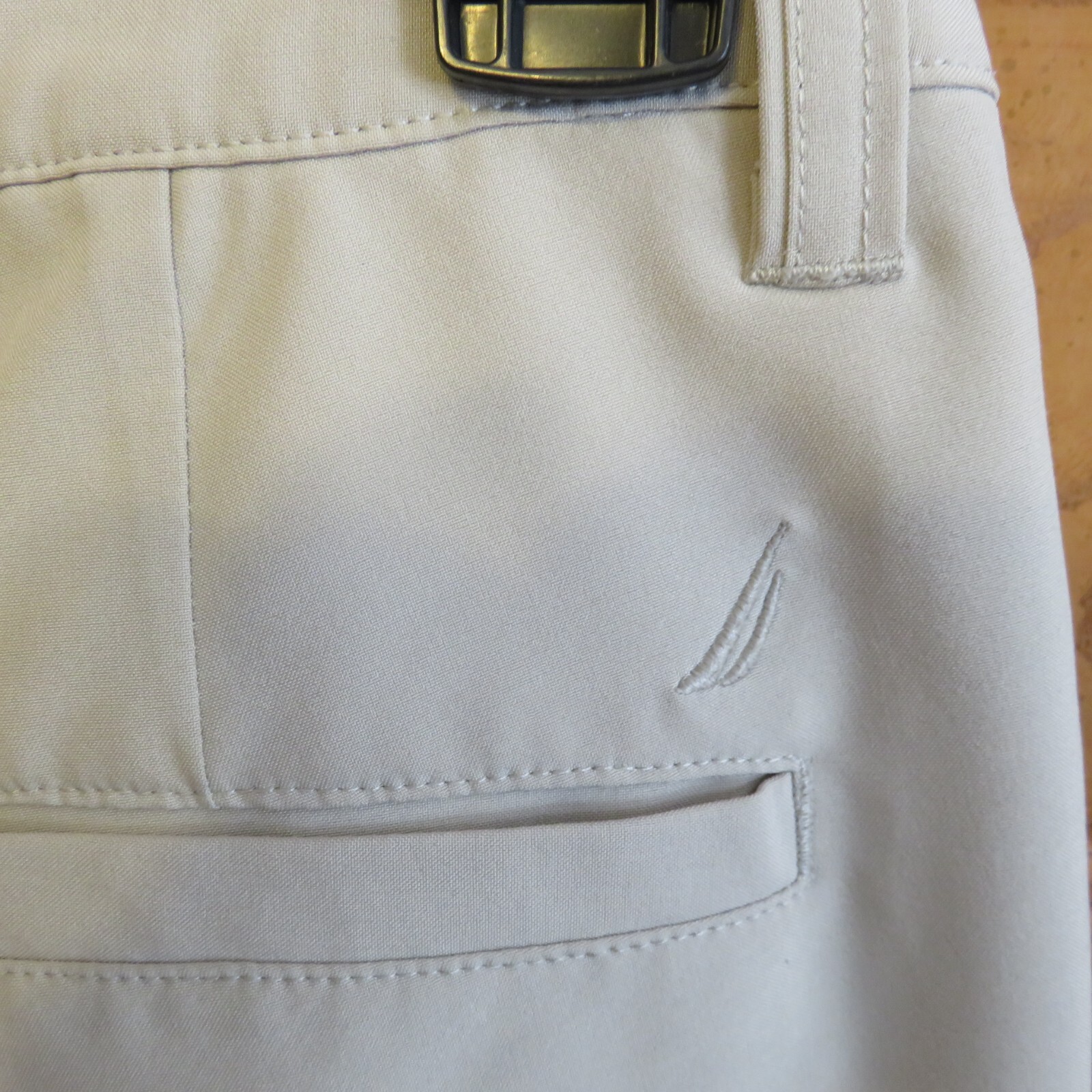 Boy’s Nautica beige shorts school uniform dress golf shorts size 10 EUC
