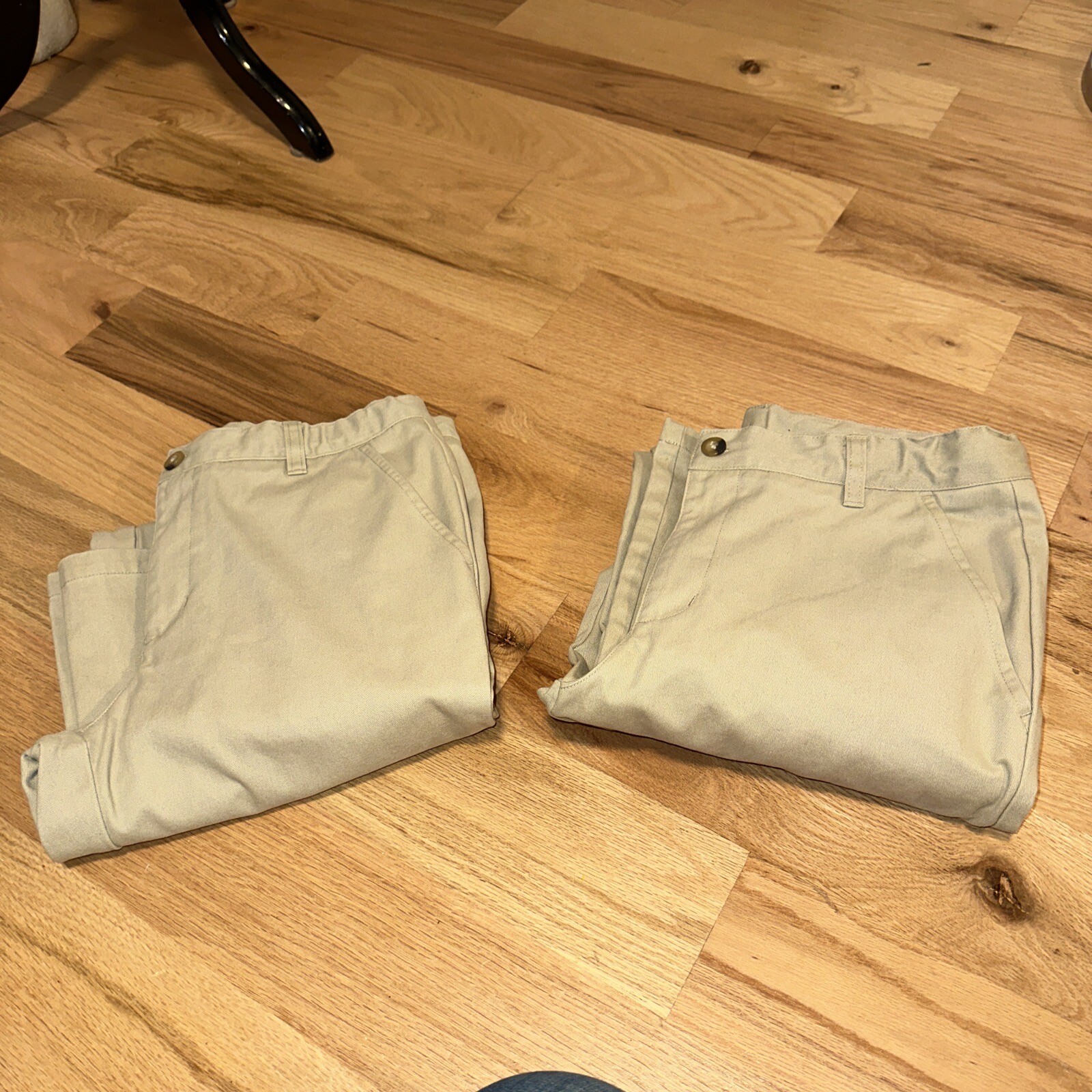 NWOT French Toast Adj Waist Pants Khaki Tan Size 16 School Uniform Power Knee
