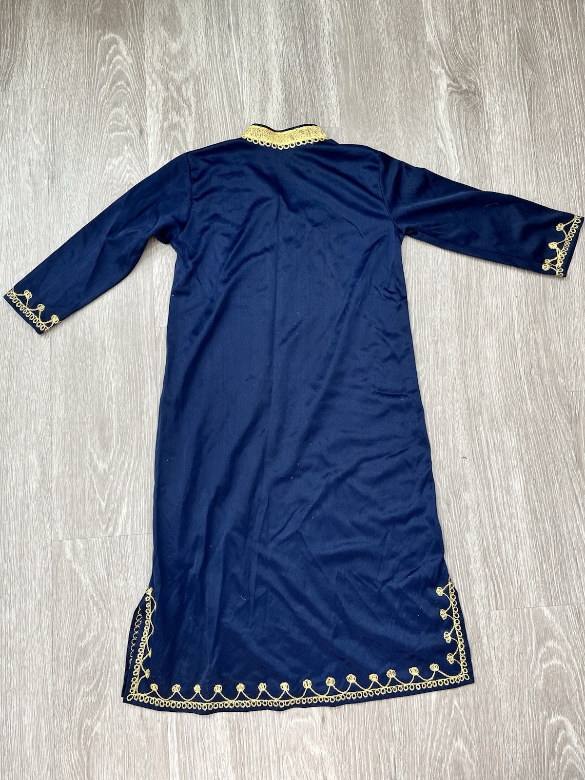 Saoud Bros Young Boys Navy Blue Kaftan Gold Embroidery Age 4-6 year Old