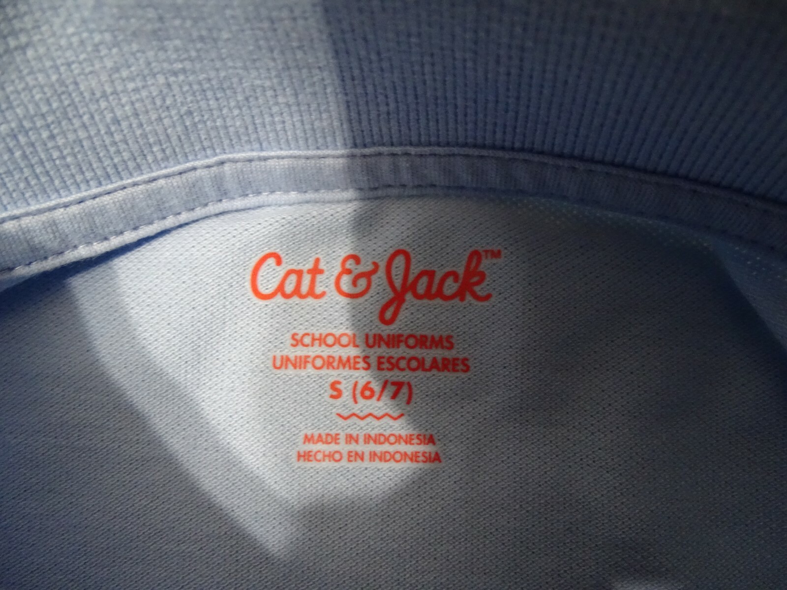 Cat & Jack Boys School Uniform Blue Polo Shirt-Smoke/Pet-free-S 6/7-NWT