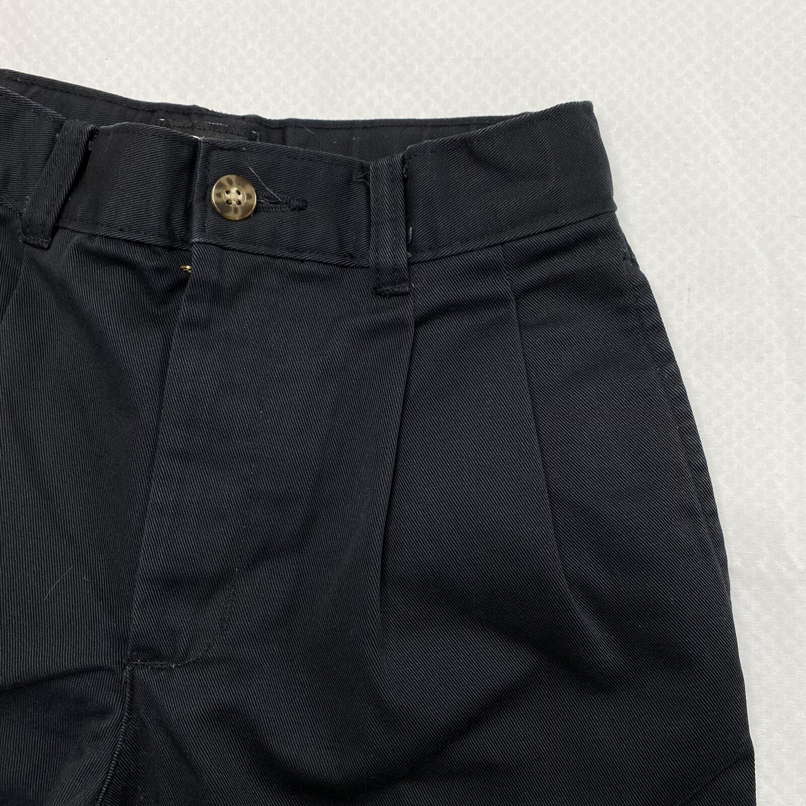 George Boys Uniform Pants sz 7 Black Pleated Adjustable Waist Dark Academia