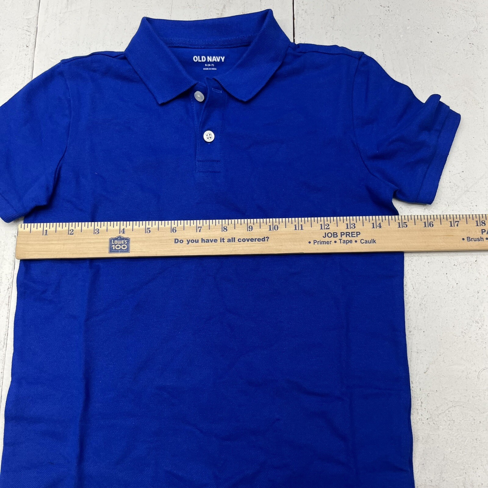 Old Navy Blue Tango Uniform Pique Short Sleeve Polo Boys Size Small NEW