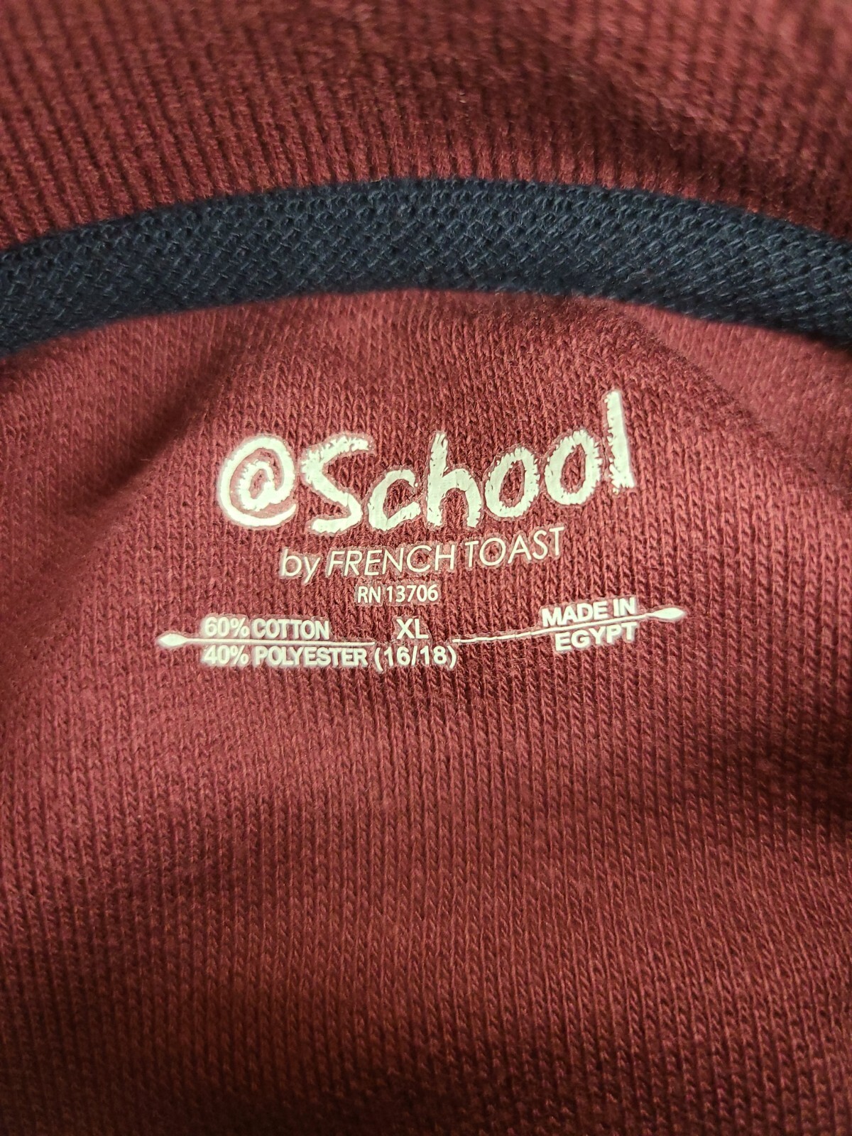Box Lot 138 Pcs @ School By French Toast Softer Polo Shirt Burgundy 16/18