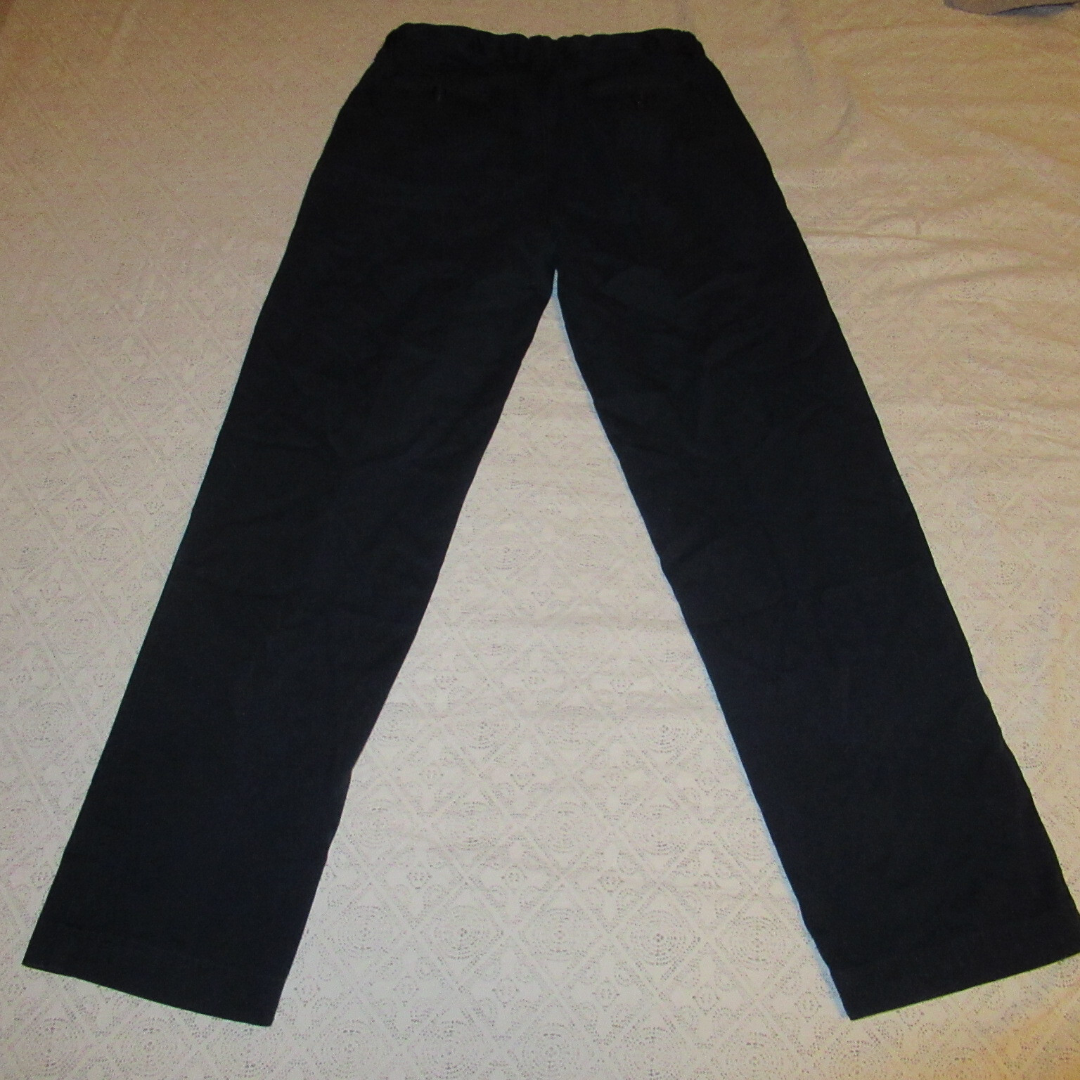 Lands’ End Boys Navy Iron Knee Chino Twill Cadet School Uniform Pants Boys 20