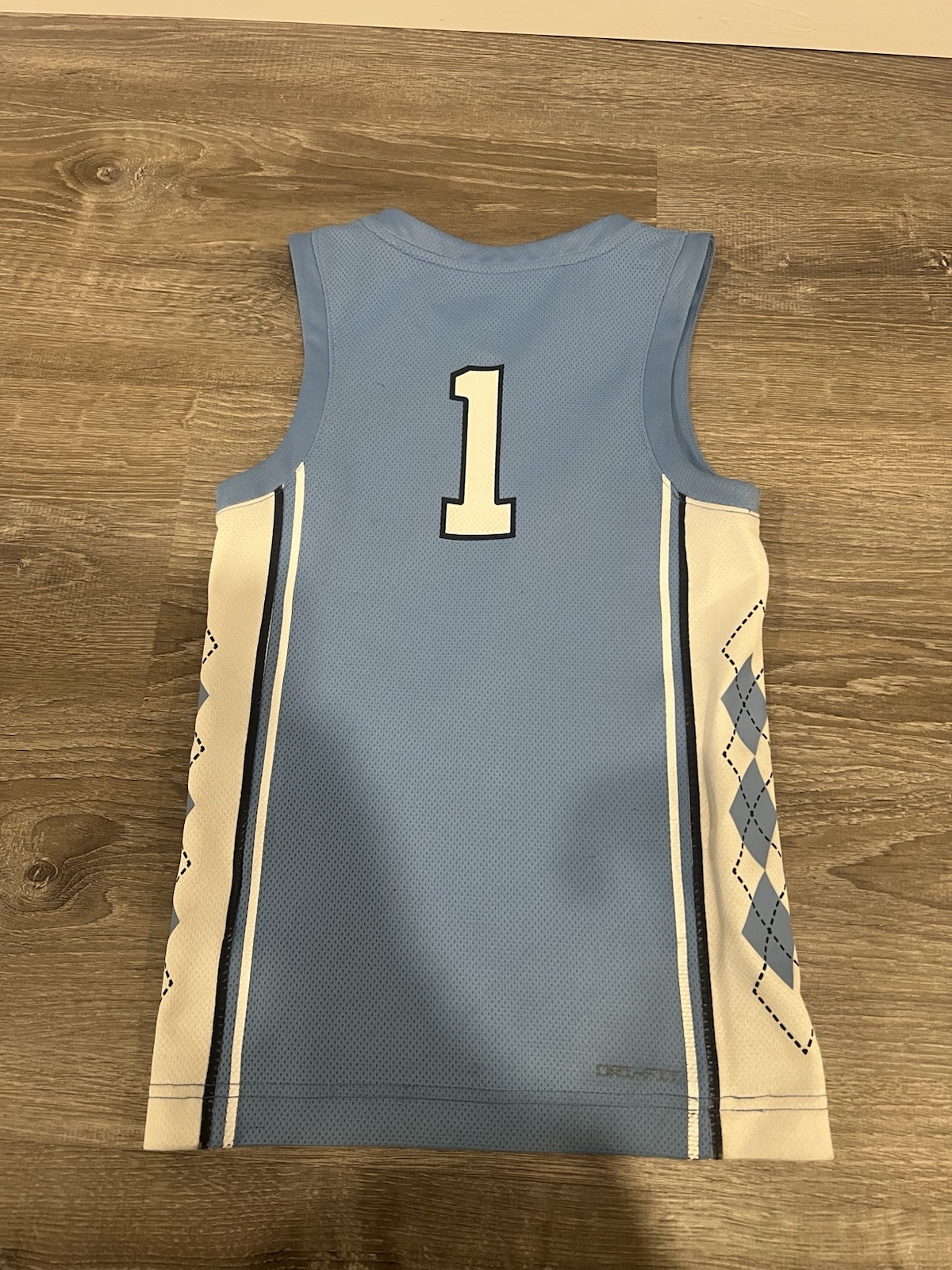 Jordan North Carolina Tar Heels Youth Basketball Jersey #1 – Size Youth Small