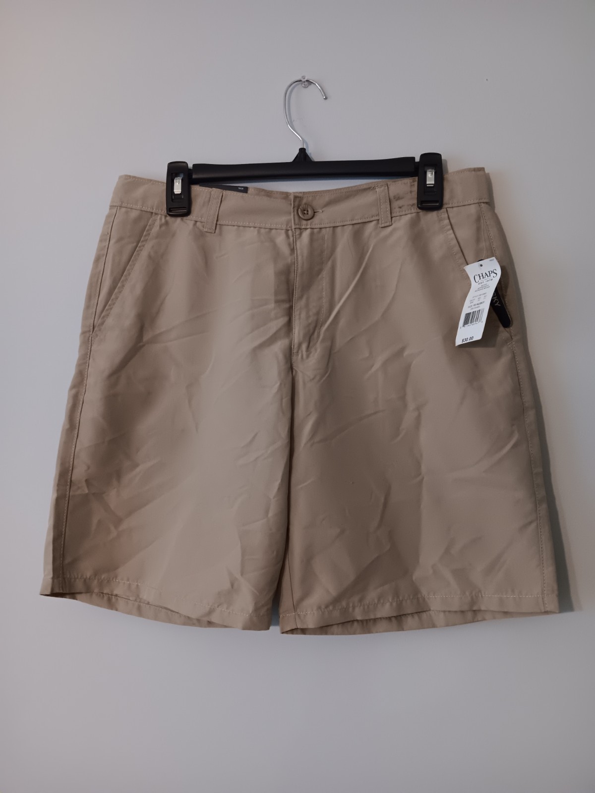 Chaps Boys 16 Husky Performance Engineering Khaki Schoolwear Approved Shorts NWT