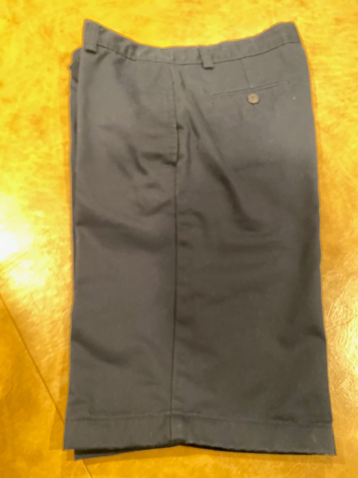 LANDS END Navy School Uniform Plain Front Chino Shorts Boys 16H new no tags