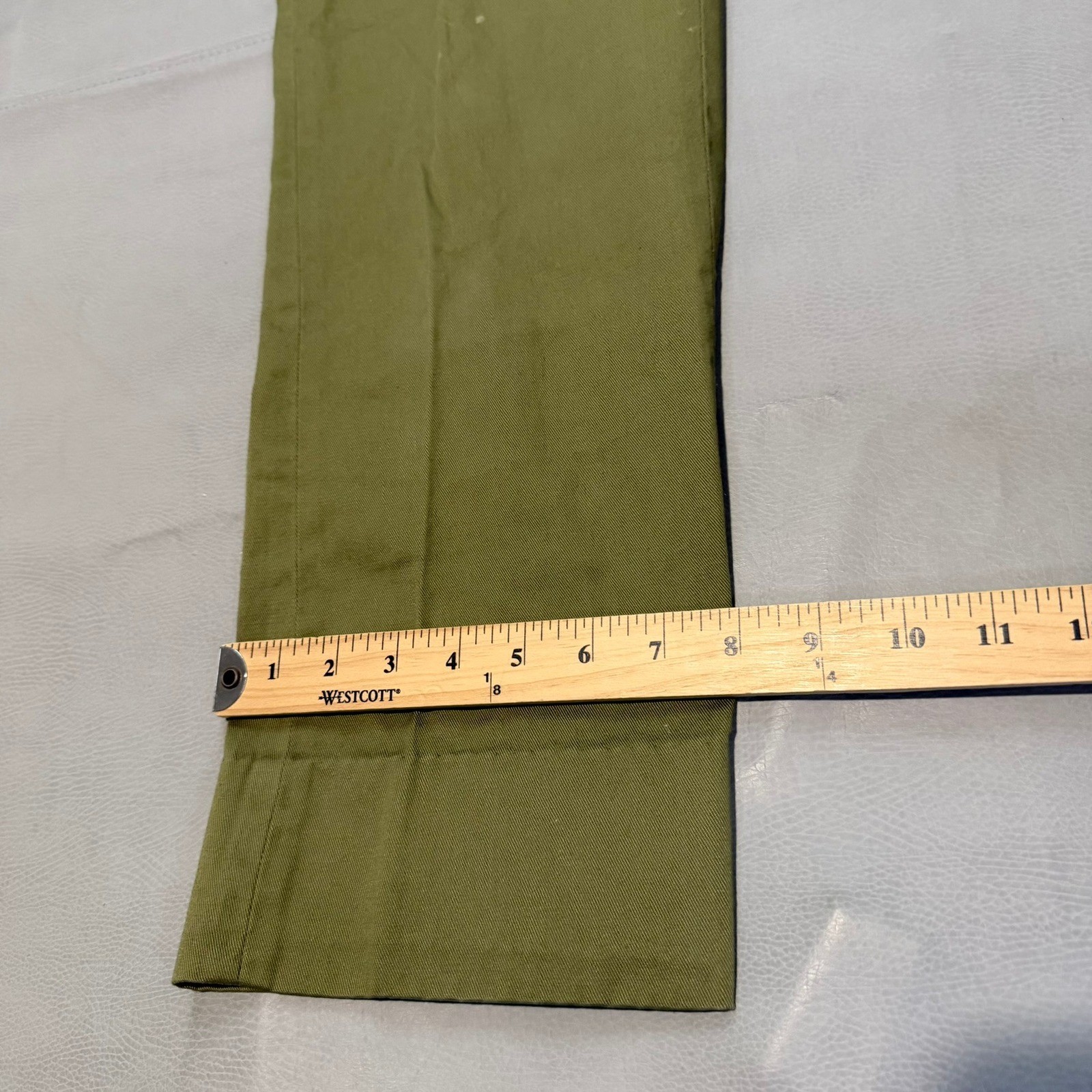 VTG Boy Scouts of America BSA Olive Union Made Uniform Pants Red Trim Kids 28×27