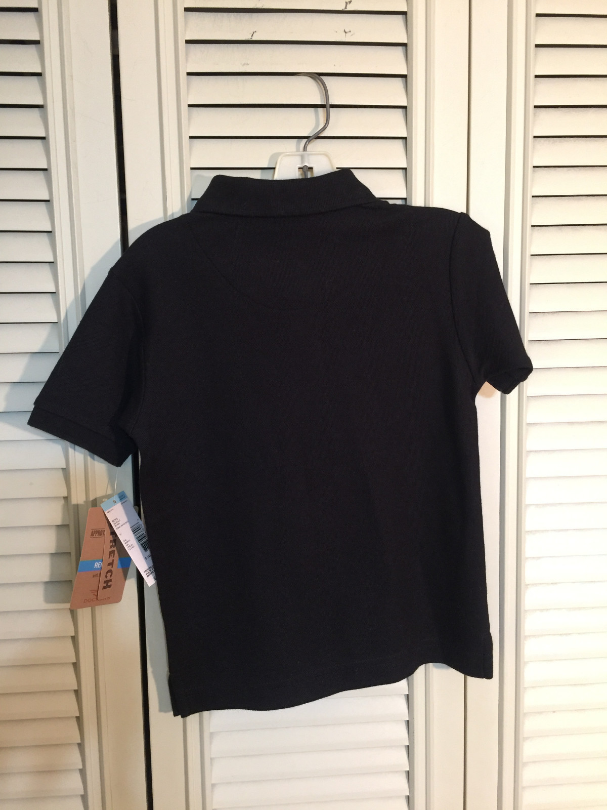 NWT Dockers Stretch Black Polo Shirt Short Sleeve Boy’s Sz 4 (S) Regular NWT!