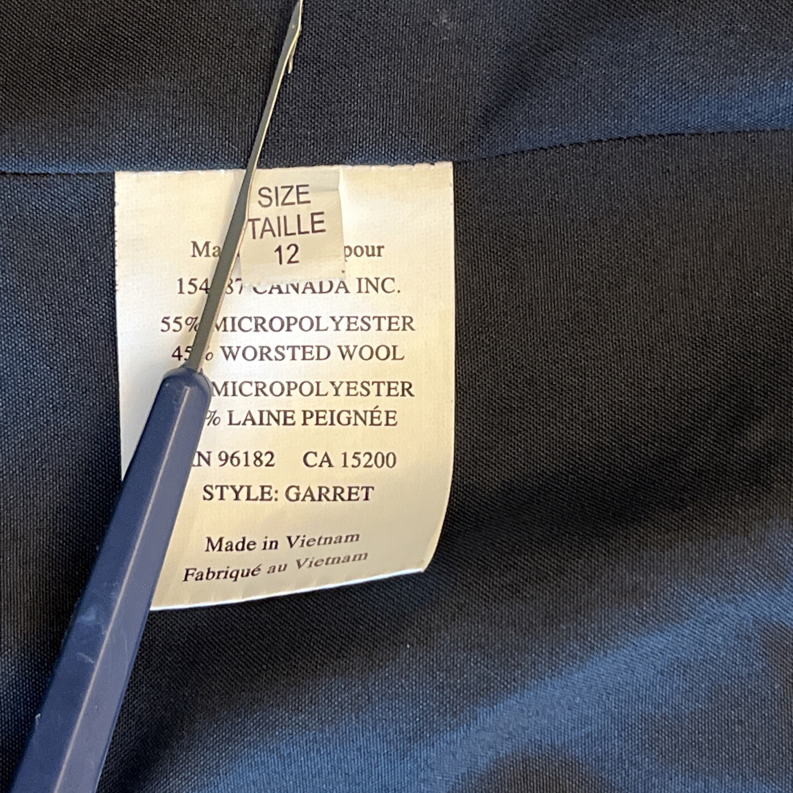 J.A. Besner Boy’s Navy Blazer Jacket 12