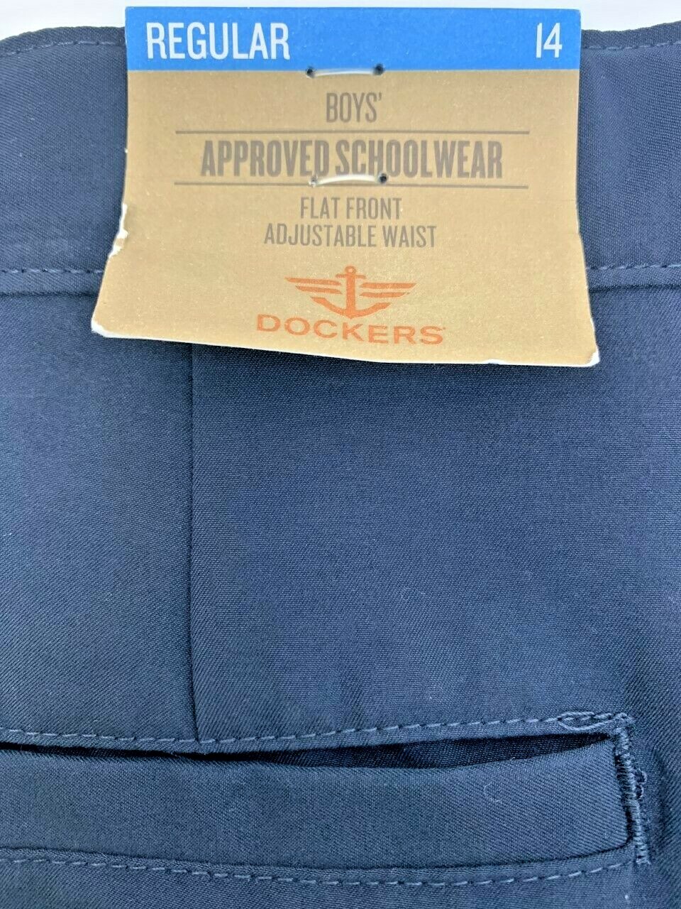 DOCKERS Approved Schoolwear Boys Performance Shorts Size 14 Reg Navy Blue