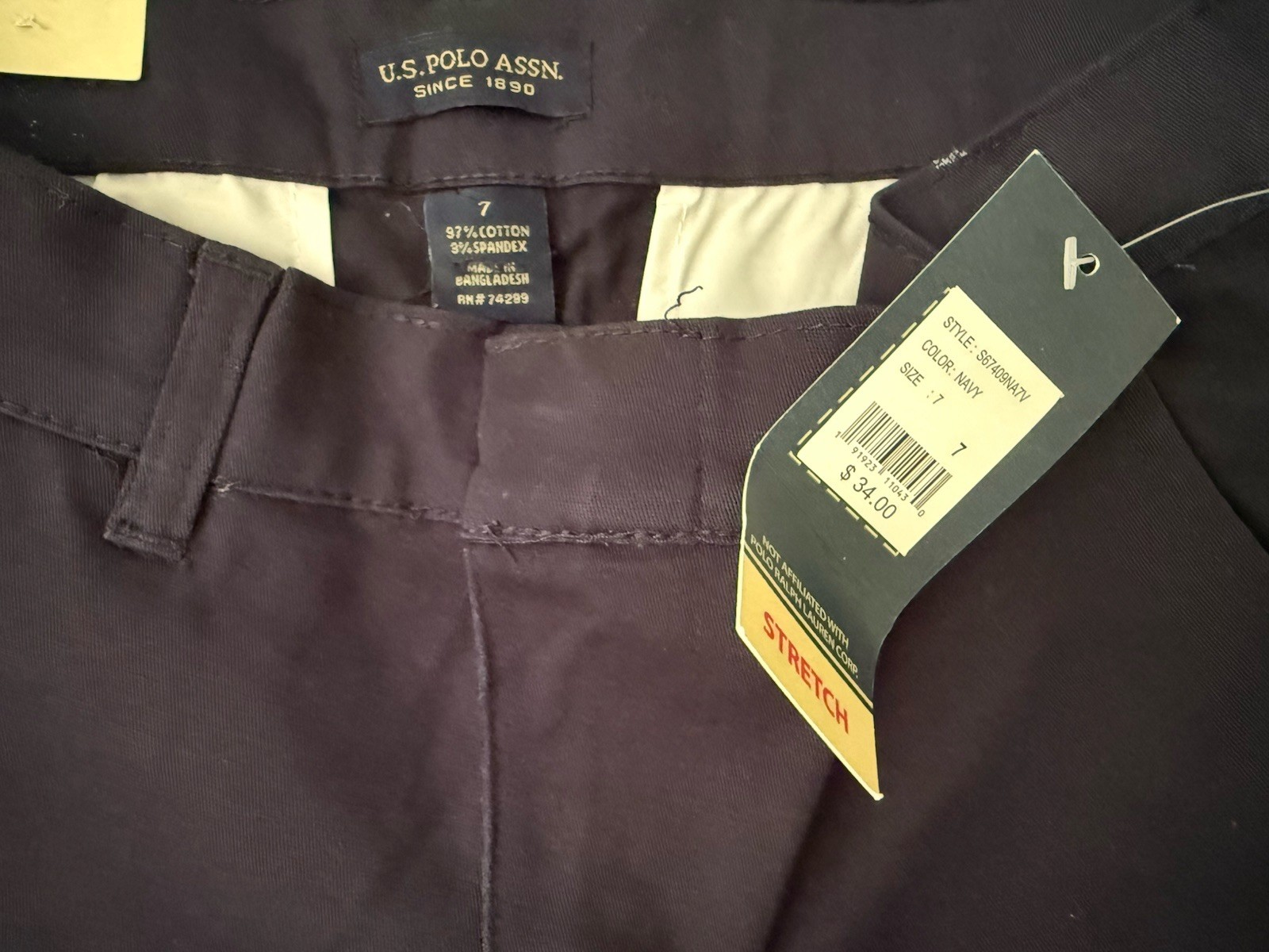 School uniform shorts navy blue Size 7