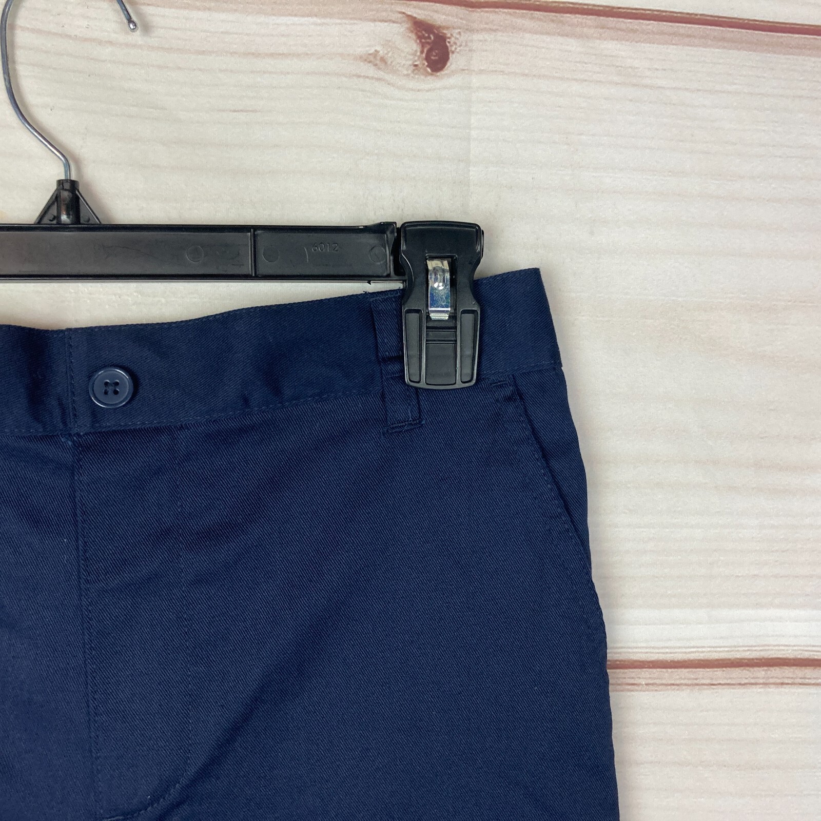 French Toast Shorts Boys 10 Husky Flat Front Bermuda Navy Blue School Uniform