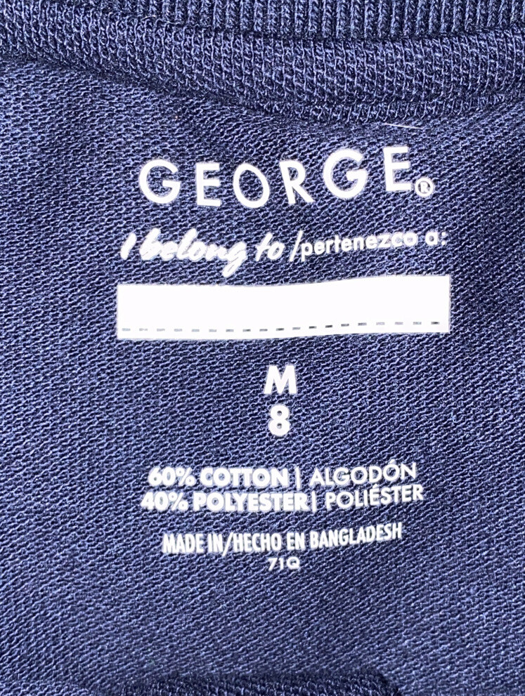 NWT Boy’s Sz M/8 George Navy Blue Polo Uniform Shirt