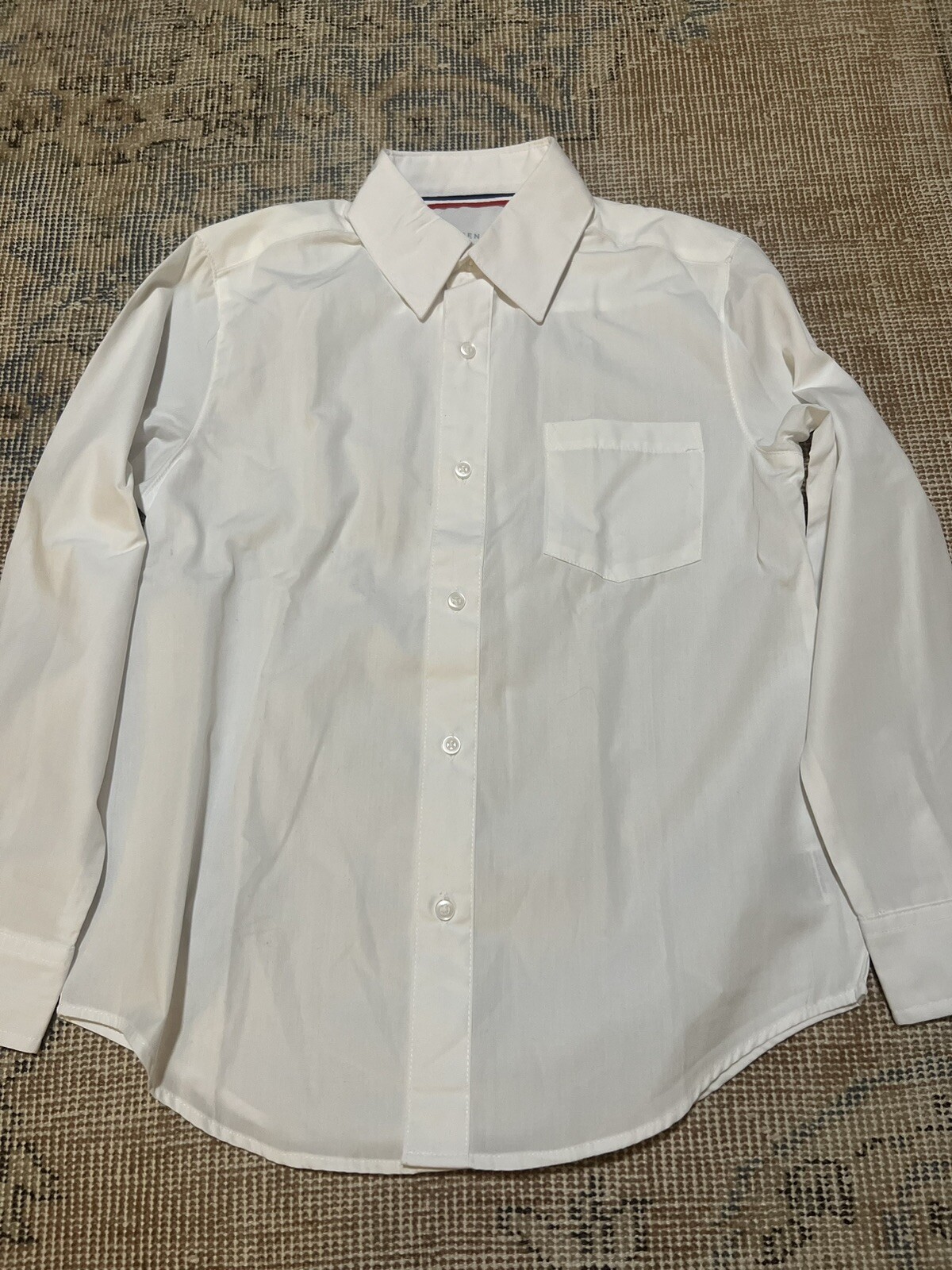 Boys French Toast Uniform White Long Sleeve Dress Shirt Size 10