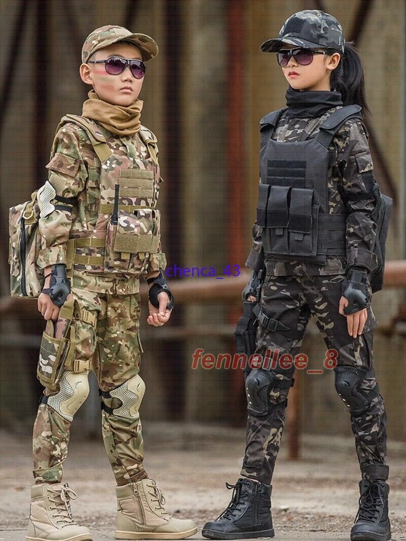 Children’s Spring Autumn Camouflage Suit Special Forces Tactic Training Uniform