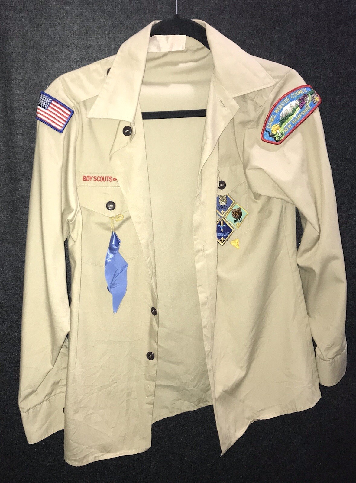 Boys Scouts of America Vintage Official Uniform Shirt Youth Large 14-16 Khaki US