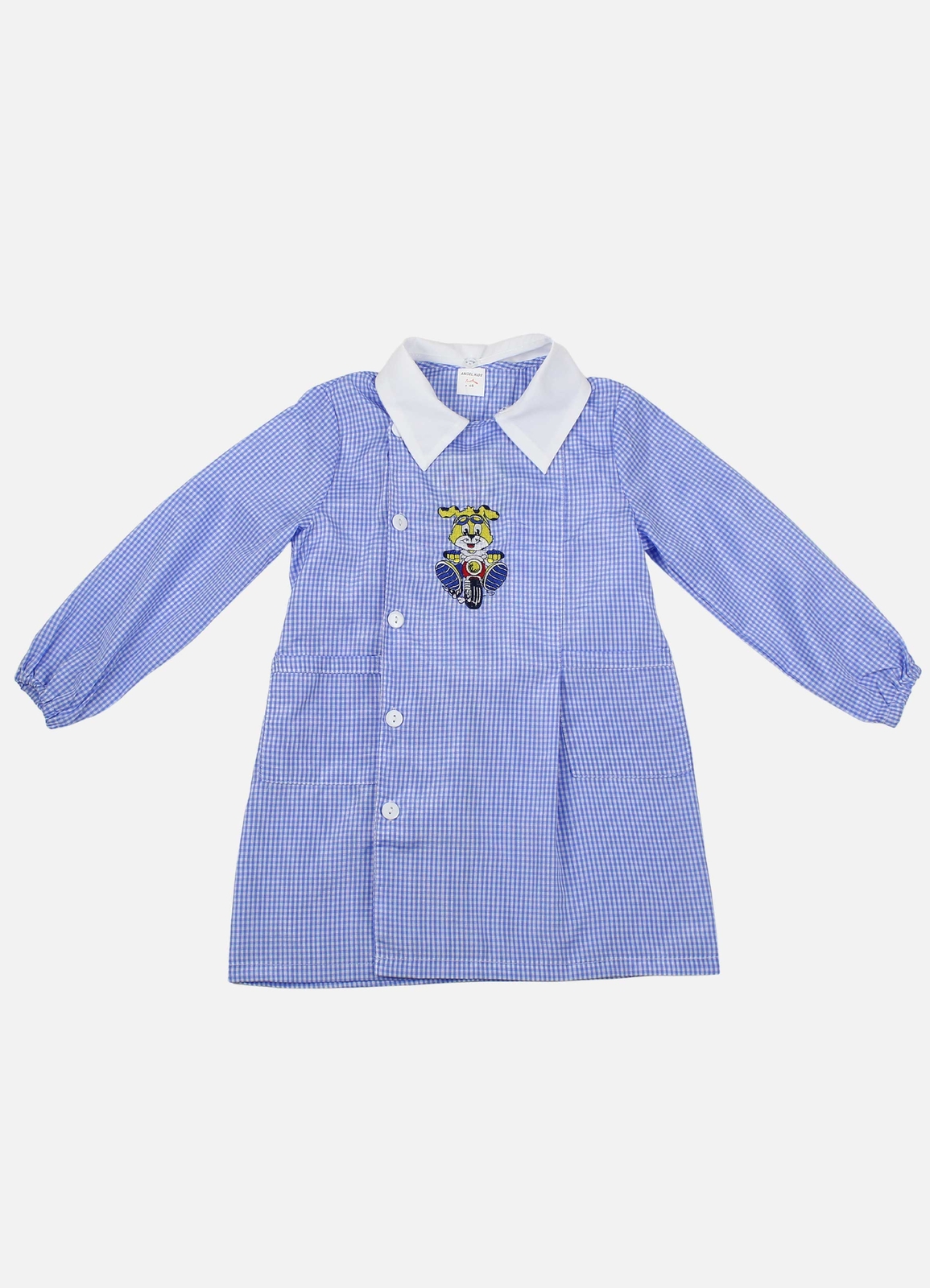 Kindergarten apron child kindergarten squares baby fantasy motorcycle bear