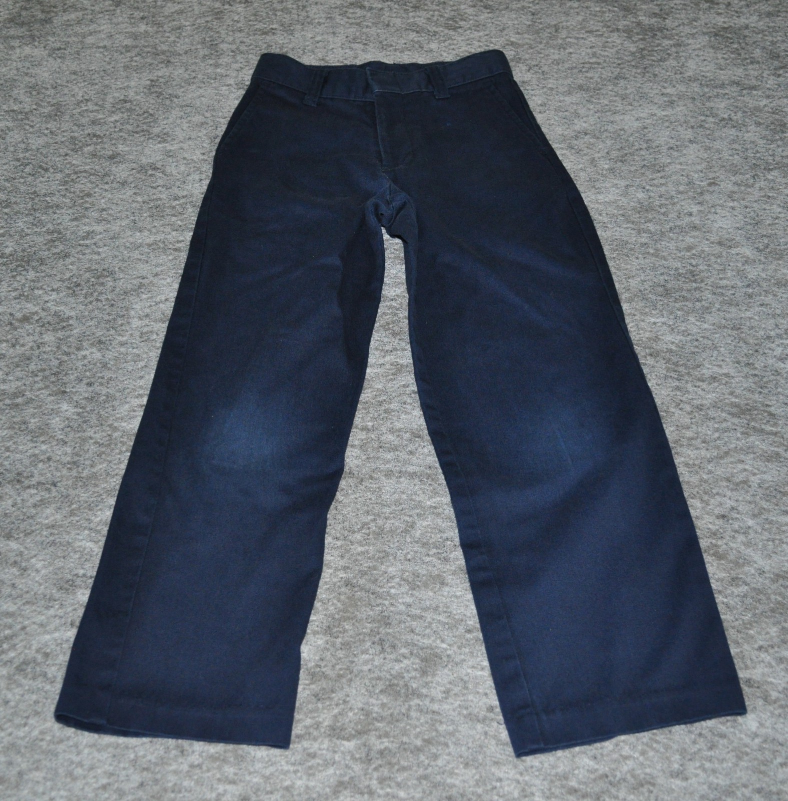 Boys Navy Blue School Uniform Pants Size 6-7/ 7s Lot Of 2 Adjustable Waist