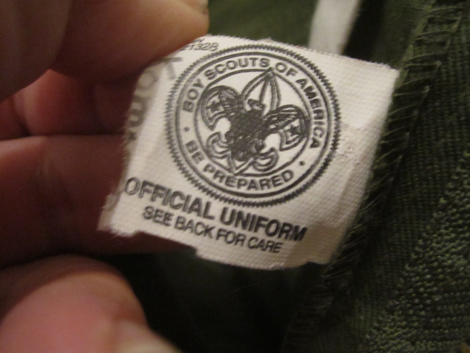 VTG BSA Boy Scouts of America Uniform Shorts Youth 16 Green Elastic Waist EUC
