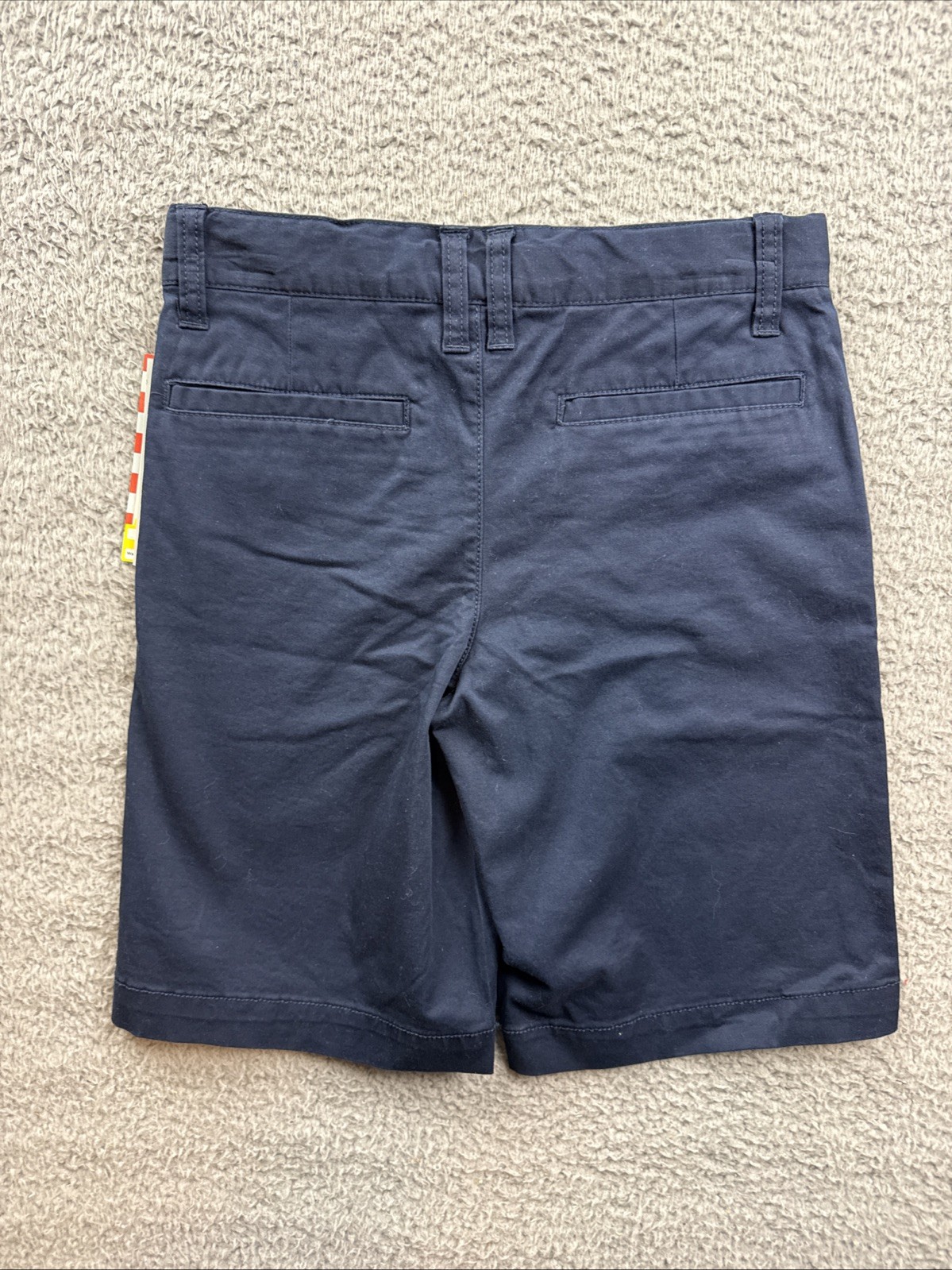 All in Motion Boys Youth 8 Blue Flat Front School Uniform Chino Shorts