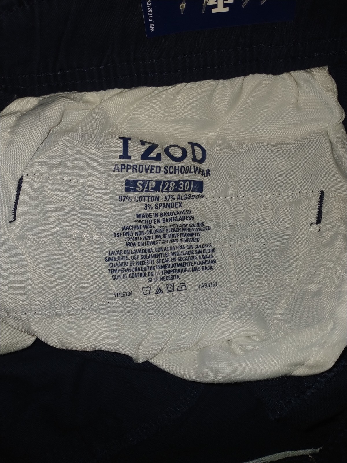 Izod Stretch Jogger Navy Small 28 X 30 Approved Schoolwear NWT
