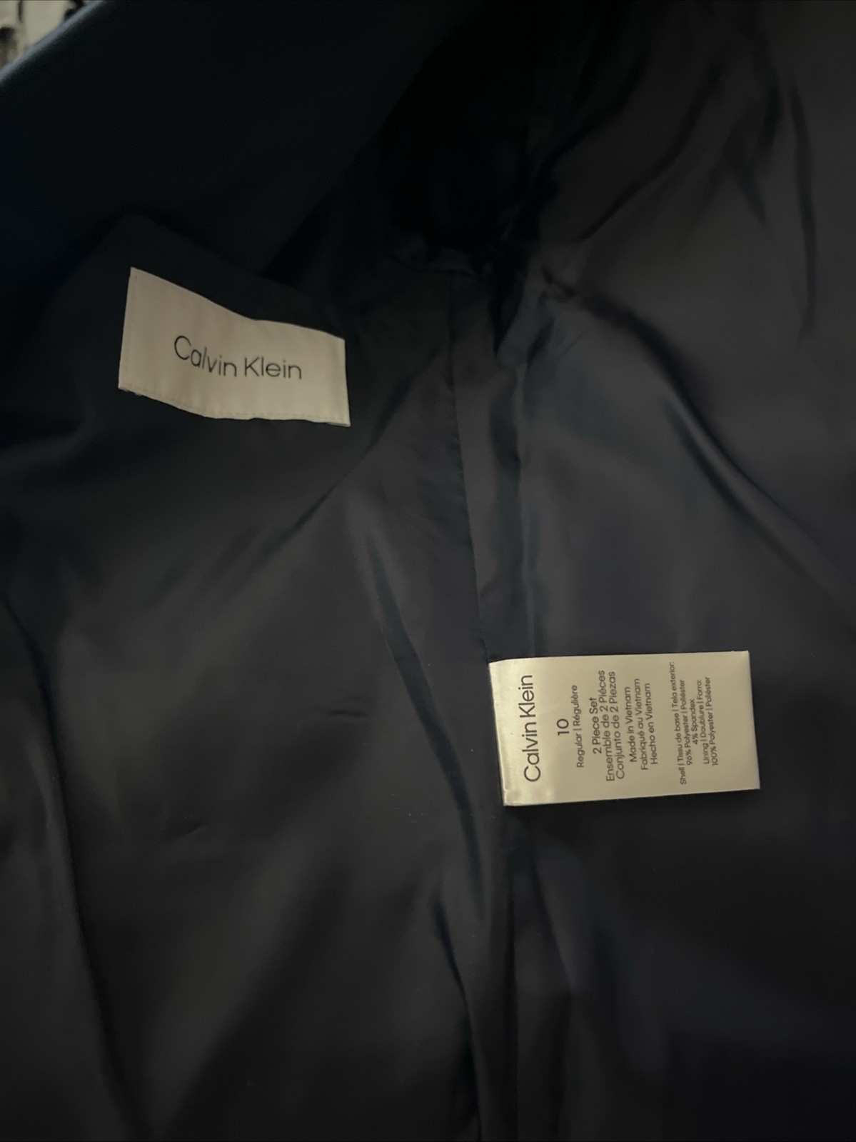 Calvin Klein Kids Blazer Size 10 Navy Blue Button Up Long Sleeve