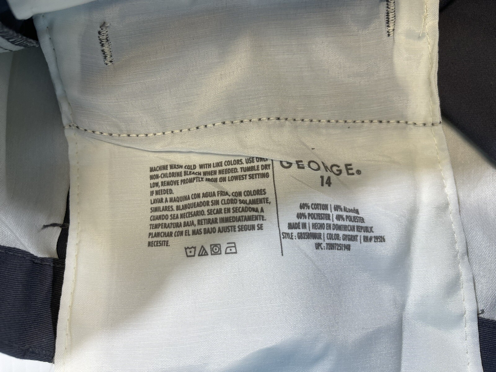 George Boys Cotton Blend Granite Gray Straight Fit School Uniform Pants 14
