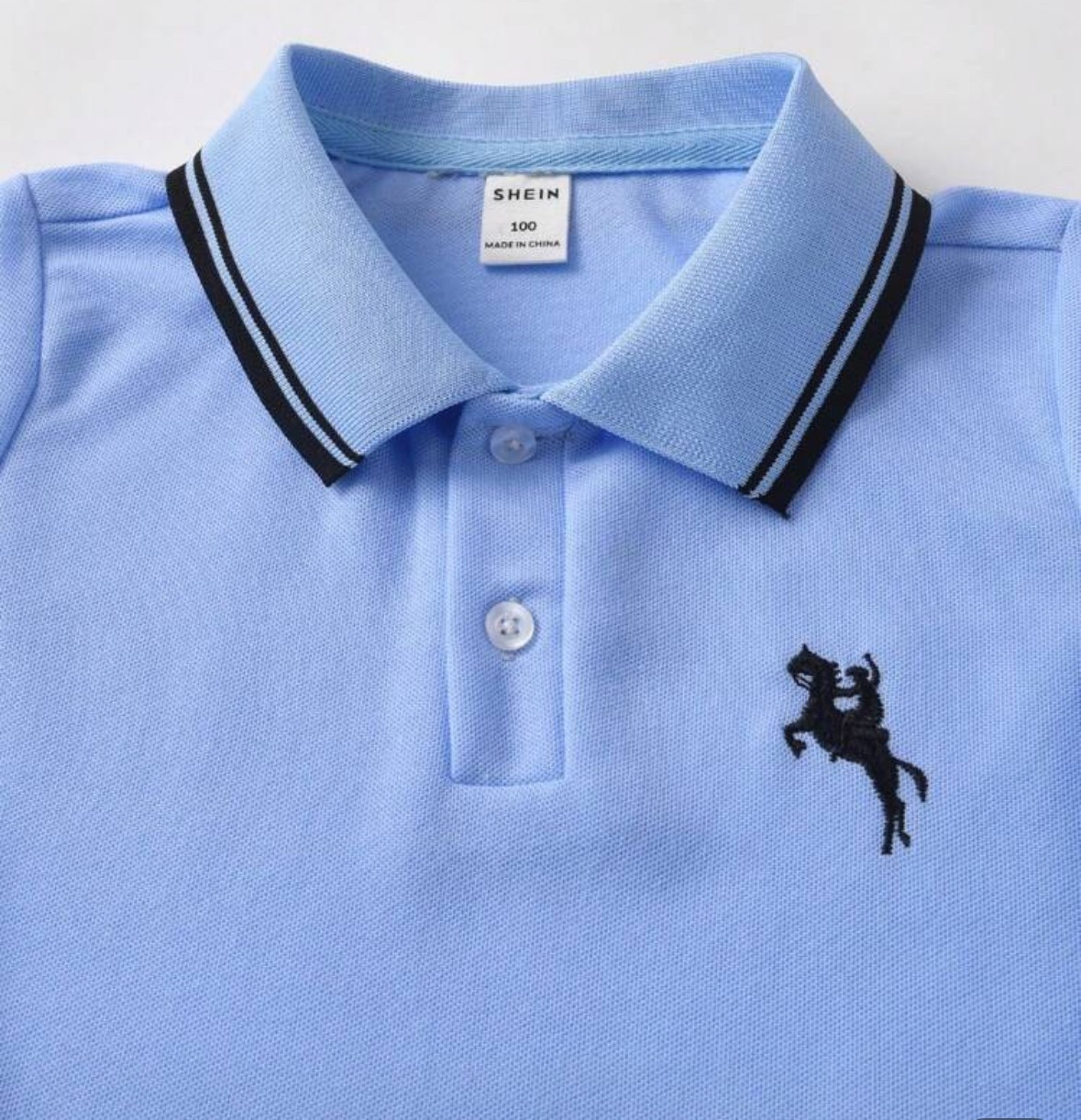 New Toddler Boys Summer Blue Short Sleeve Polo Shirt Size 1-2Y