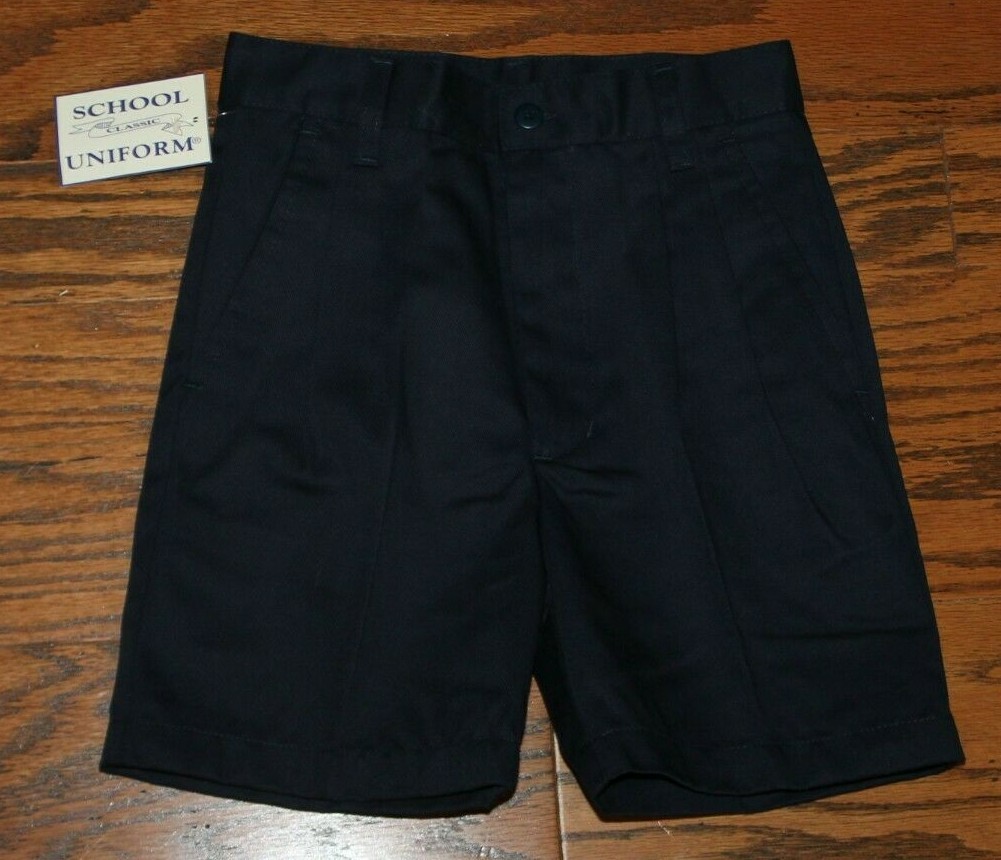 Boy’s navy blue Pleated School Uniform Shorts Size 14