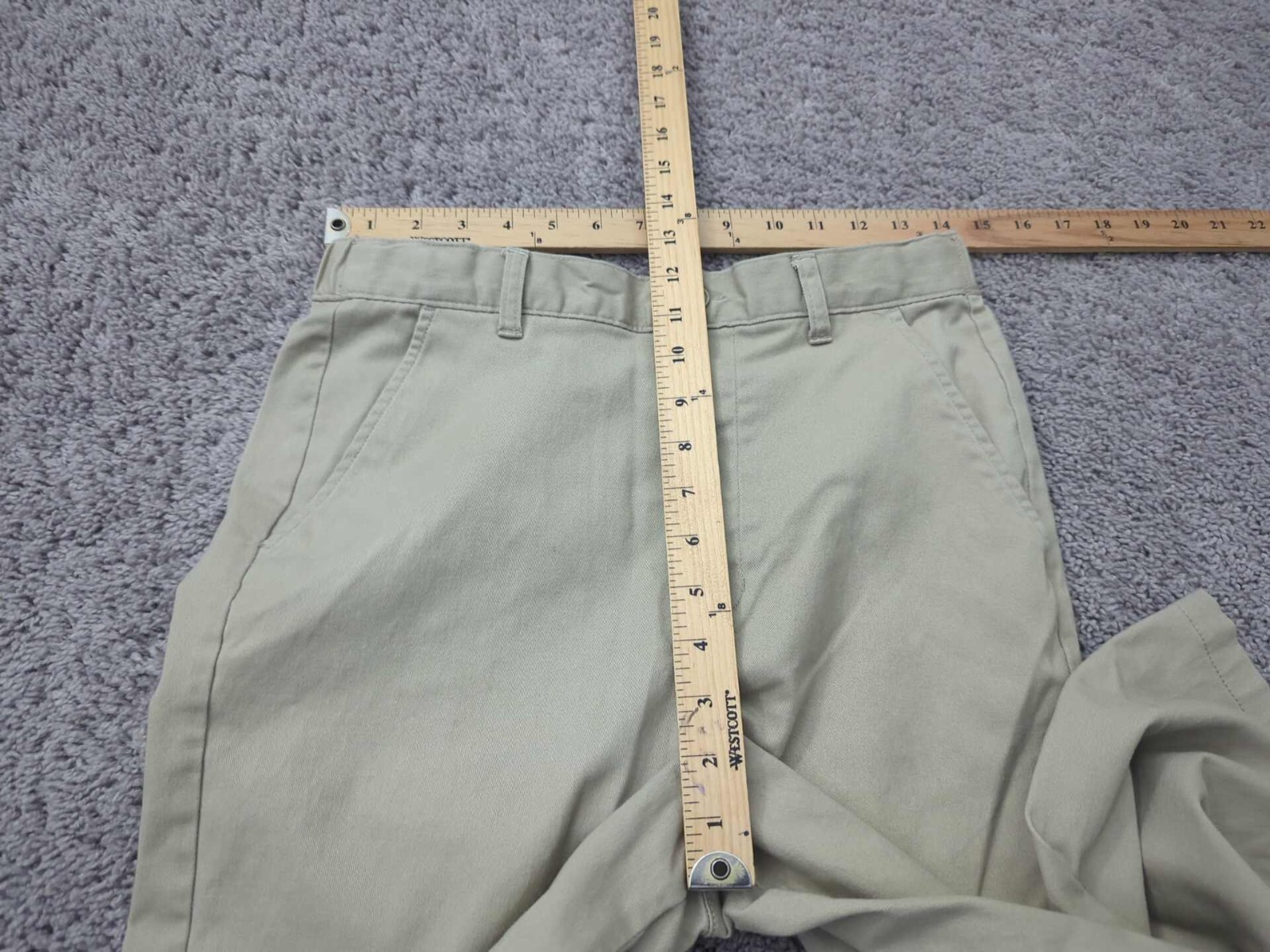 Lot of 2 French Toast Pants Youth Boys 16 Beige Black Relaxed School Uniform