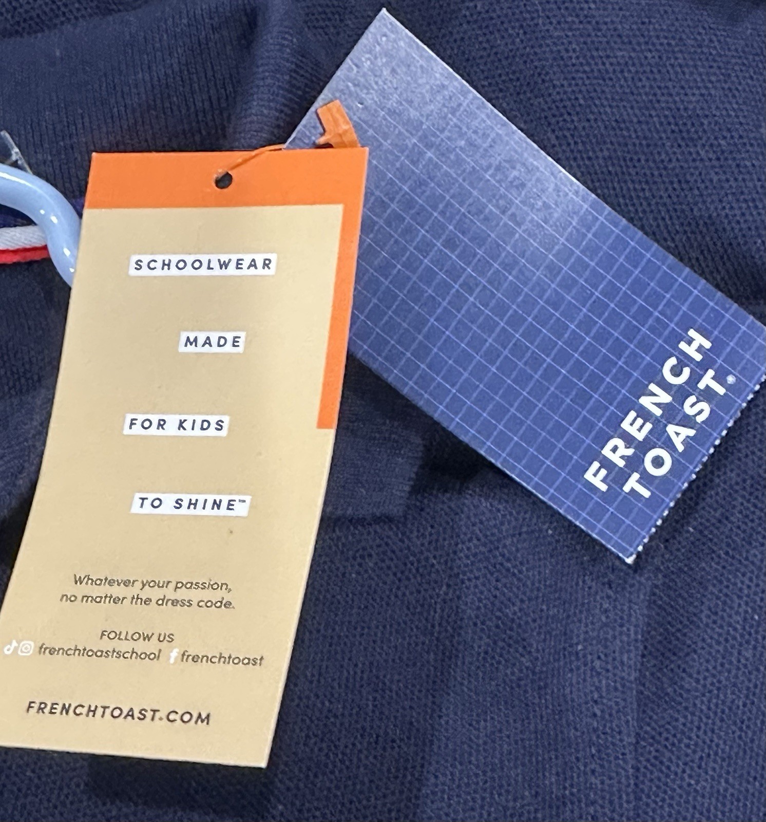 french toast school uniform polo shirt Sizes XS 4/5, S 6/7, M 8, XL 14/16