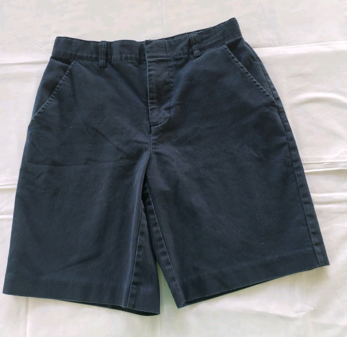 H&M Uniform Wear Boys Uniform Shorts Size 14 Solid Button Closure (260419-10)