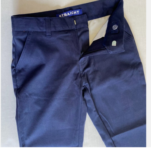 French Toast 2 PCS Boys Adjustable Waist Straight Fit Uniform Pants(NAVY 10)NWOT