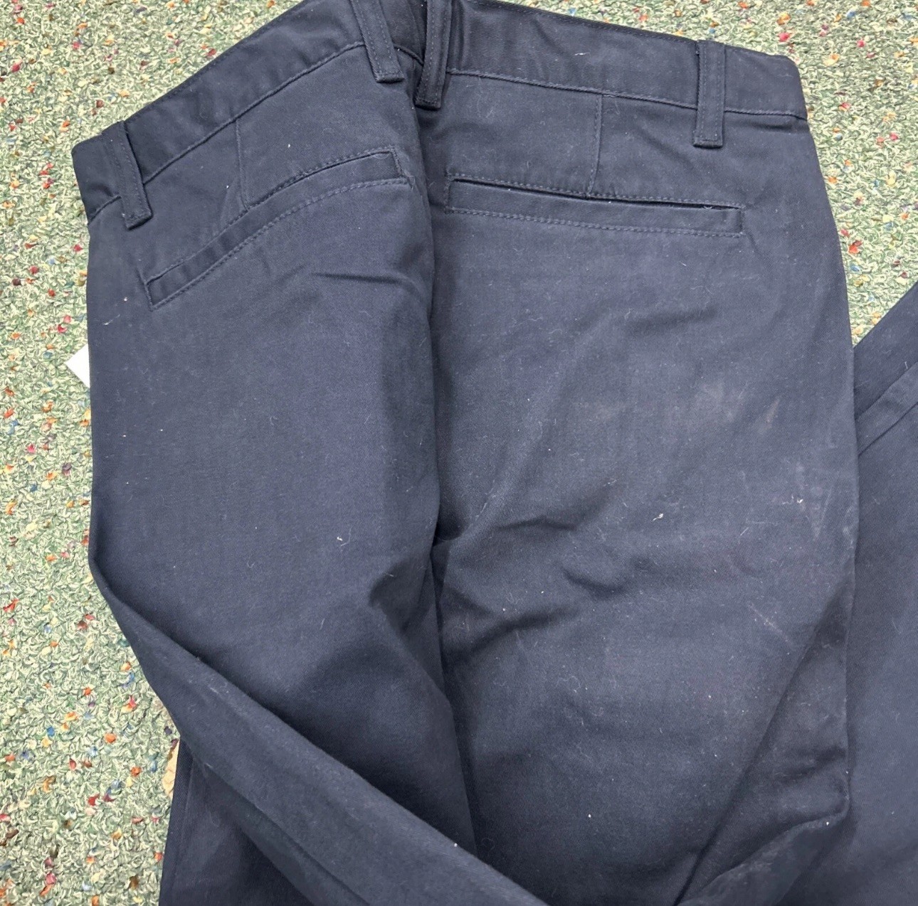 Cat & Jack Boys Husky School Uniform Pants Fighter Pilot/Navy Blue Size 16 Husky